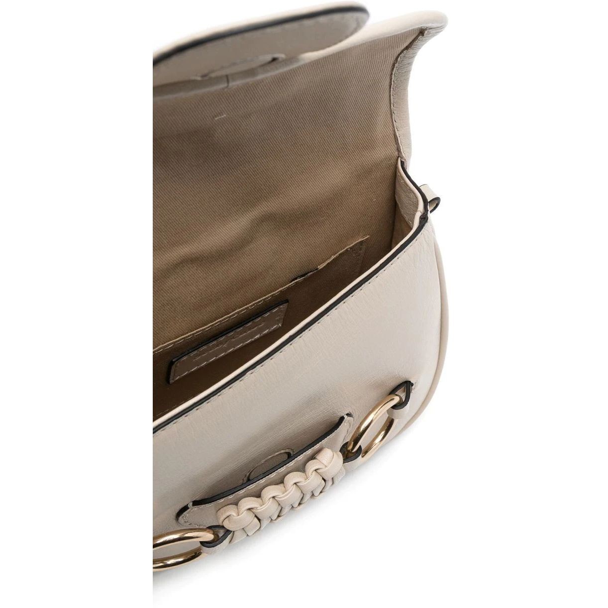 SEE BY CHLOE Rankinė per petį moterims, Smėlio, Saddie satchel bag 4