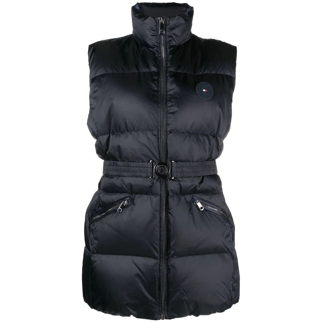 TOMMY HILFIGER Pūkinė liemenė moterims, Mėlyna, Two tone statement puffer vest 1