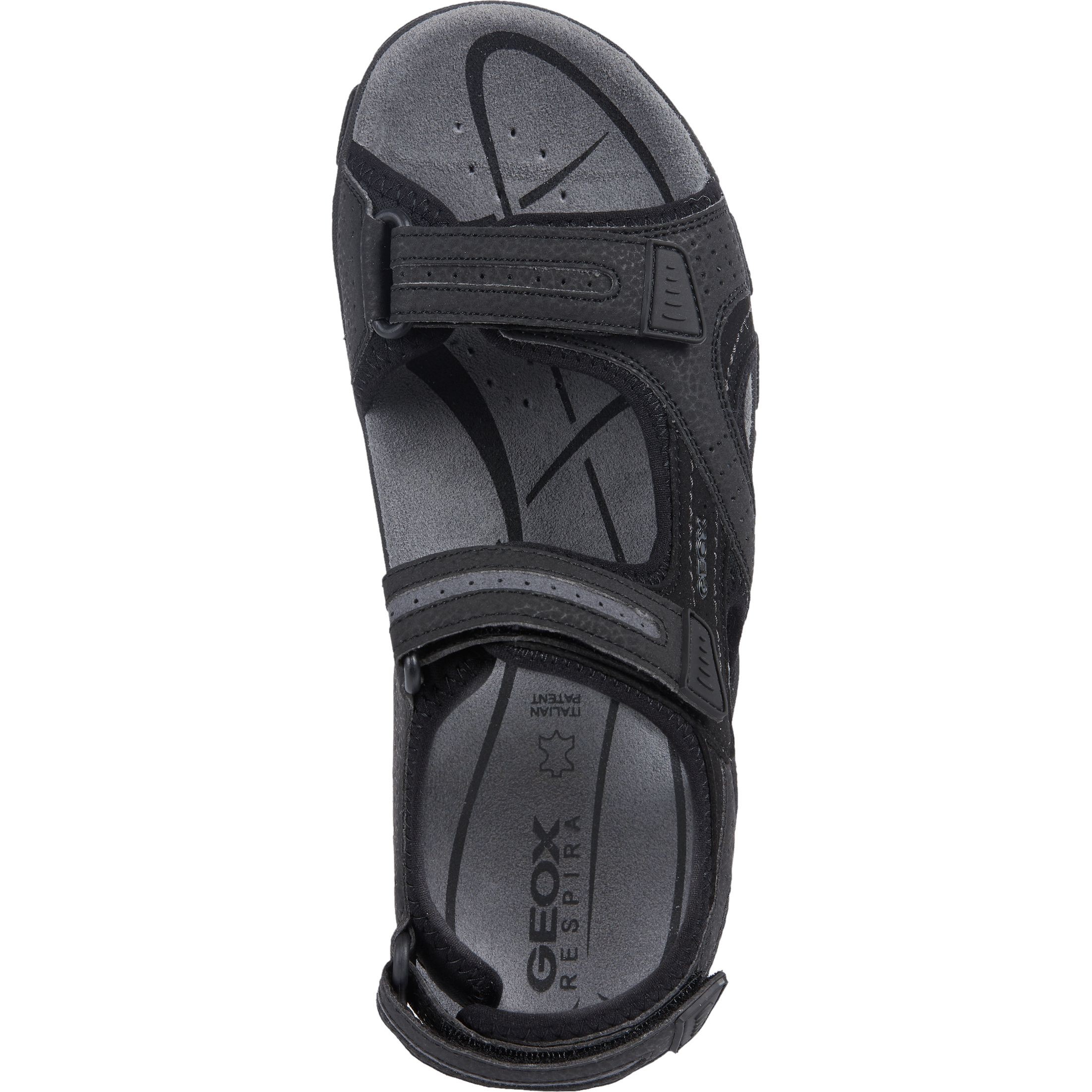 GEOX Basutės vyrams, Juoda, SANDALS STRADA 2
