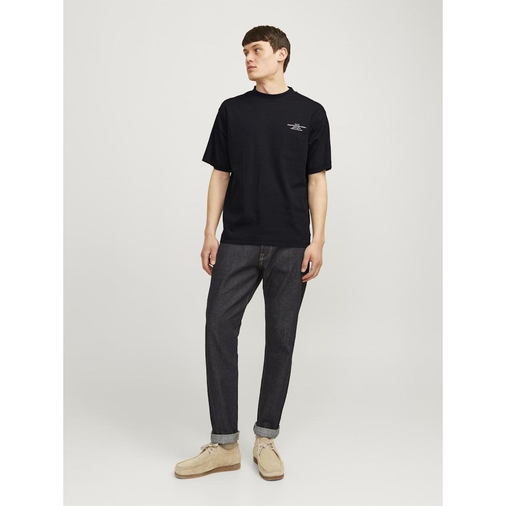 JACK & JONES Marškinėliai vyrams, Juoda, Chad branding 7
