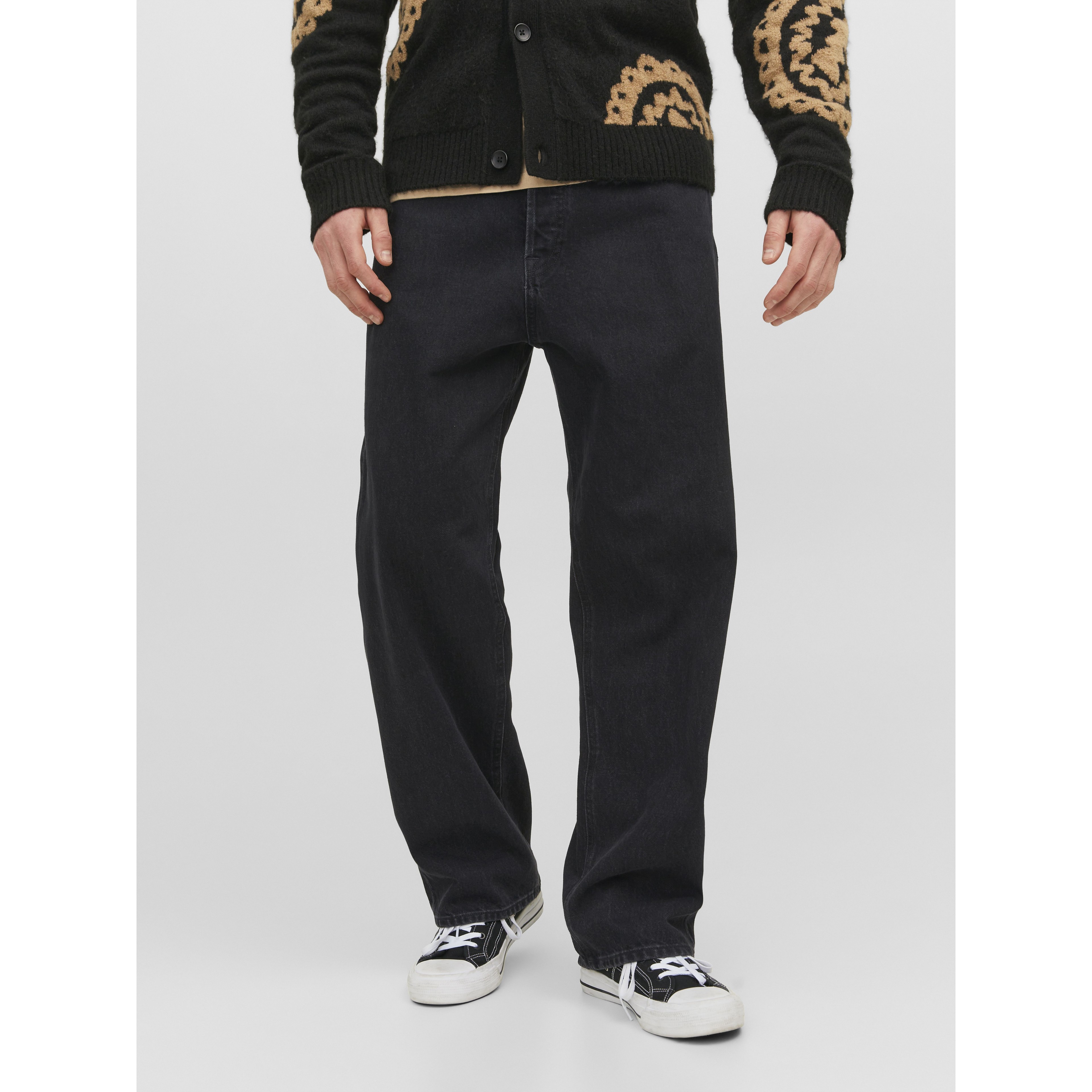 JACK & JONES Platūs džinsai vyrams, Juoda, JJIALEX JJORIGINAL SBD 7