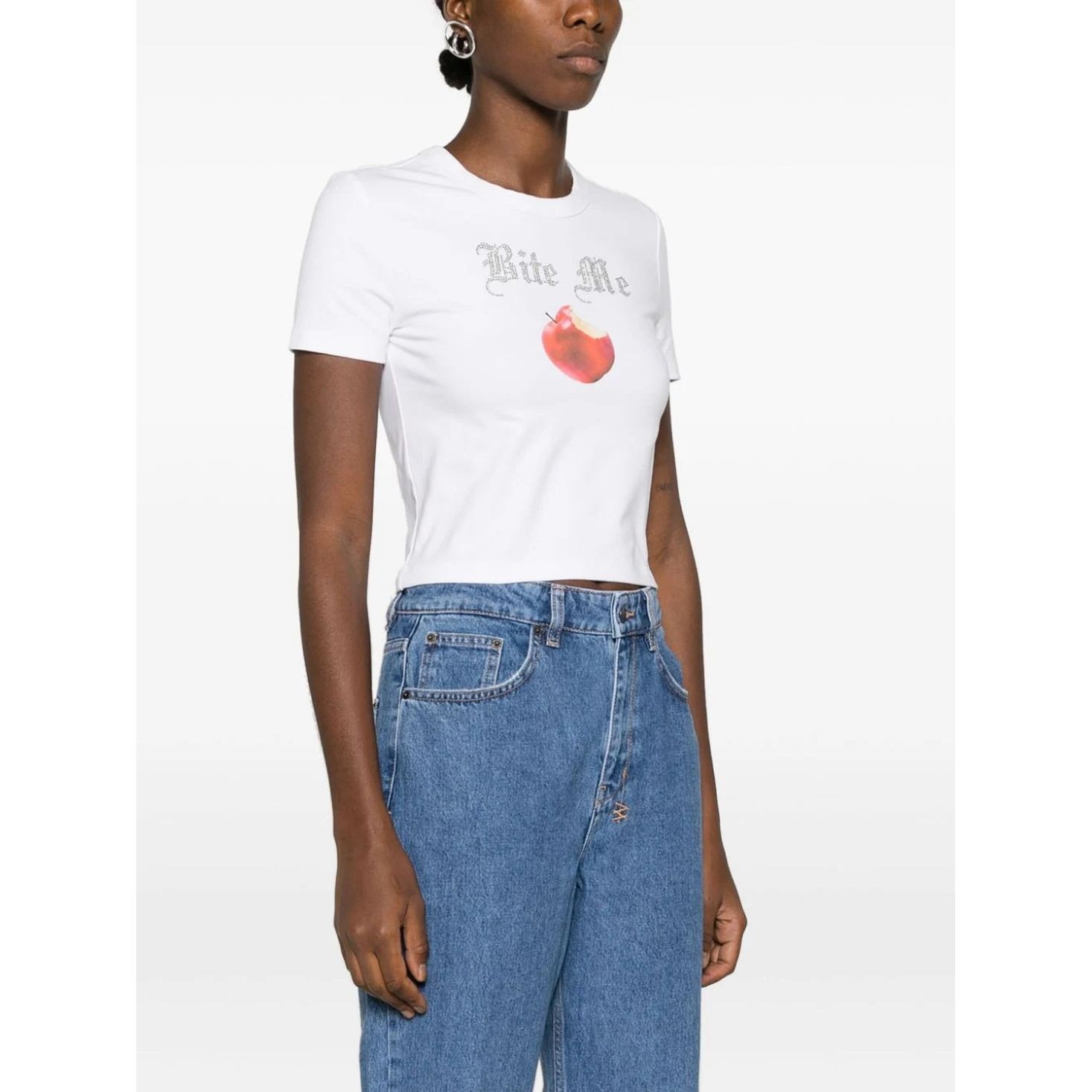 KSUBI Marškinėliai trump. rankovėmis moterims, Balta, Bite me baby ss tee white 2