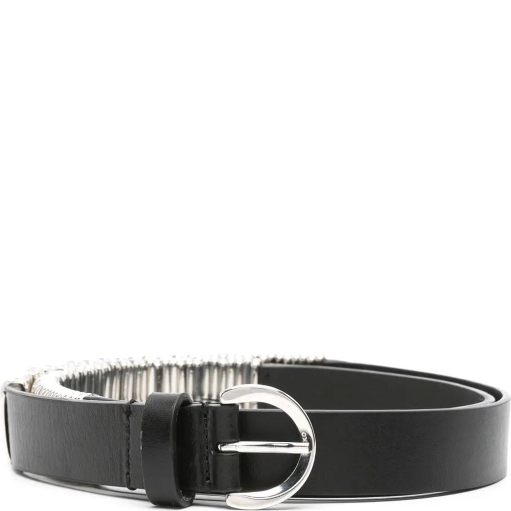 PINKO Diržas moterims, Juoda, Belt with metal loops, PINKO 1