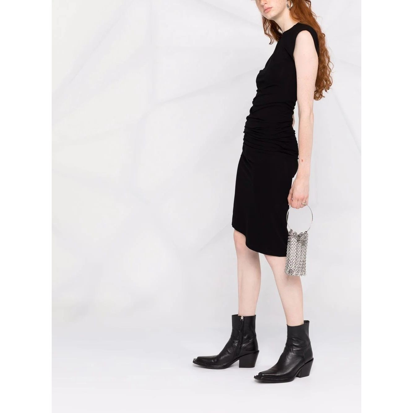 PACO RABANNE Midi suknelė moterims, Juoda, Short sleeve midi dress 2