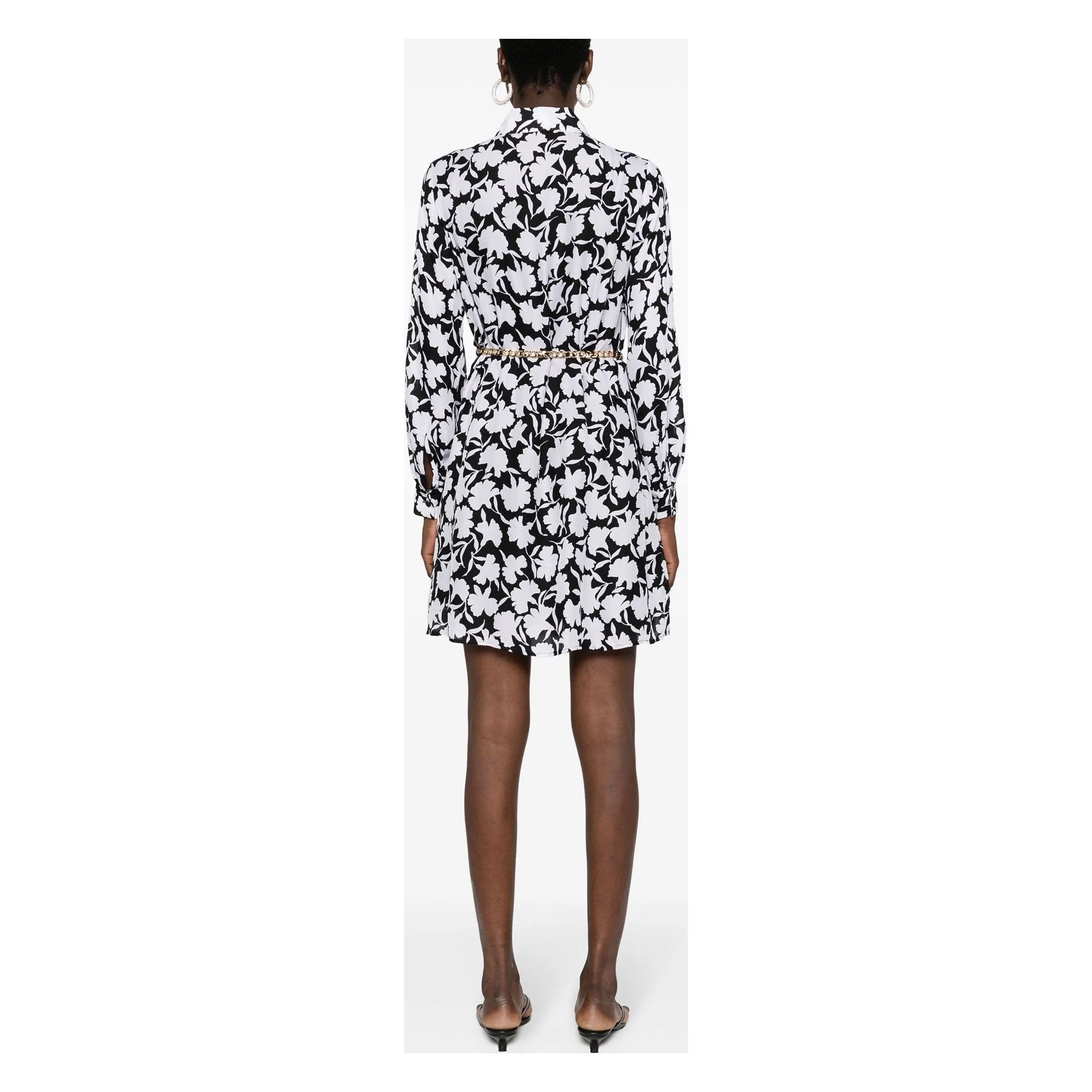 MICHAEL KORS Mini suknelė moterims, Juoda, Pop shadow mini dress 4