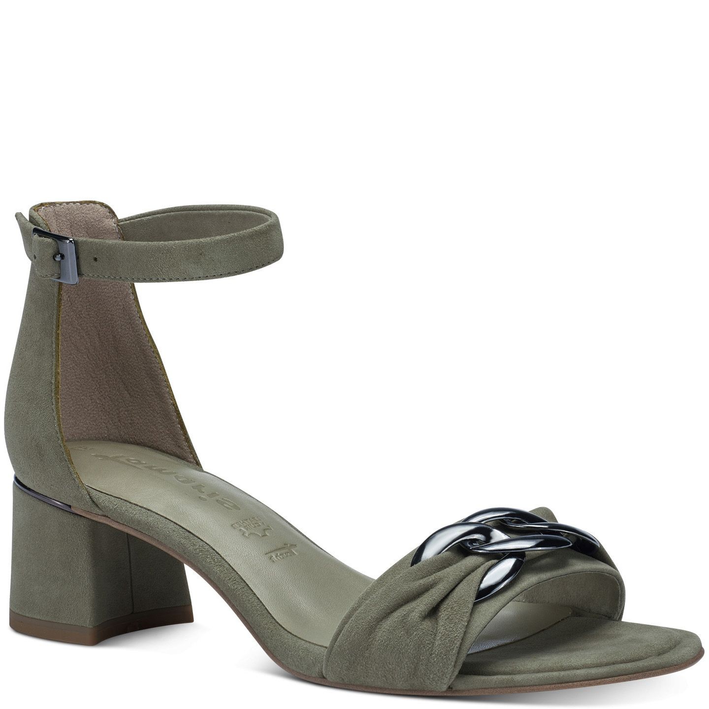 TAMARIS Basutės moterims, Žalia, SANDALS TOP 1