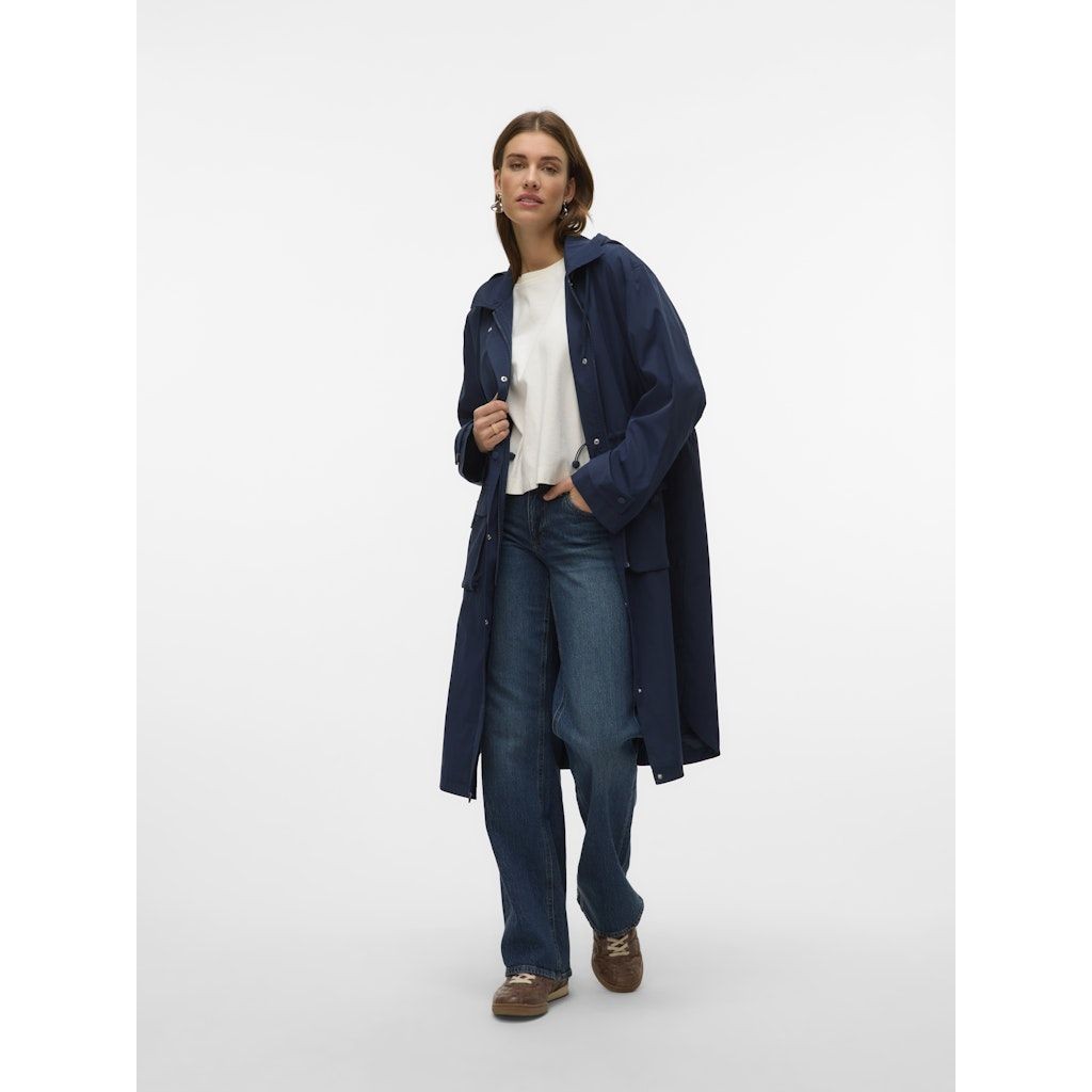 VERO MODA Lietpaltis moterims, Mėlyna, Cherrie long parka 2