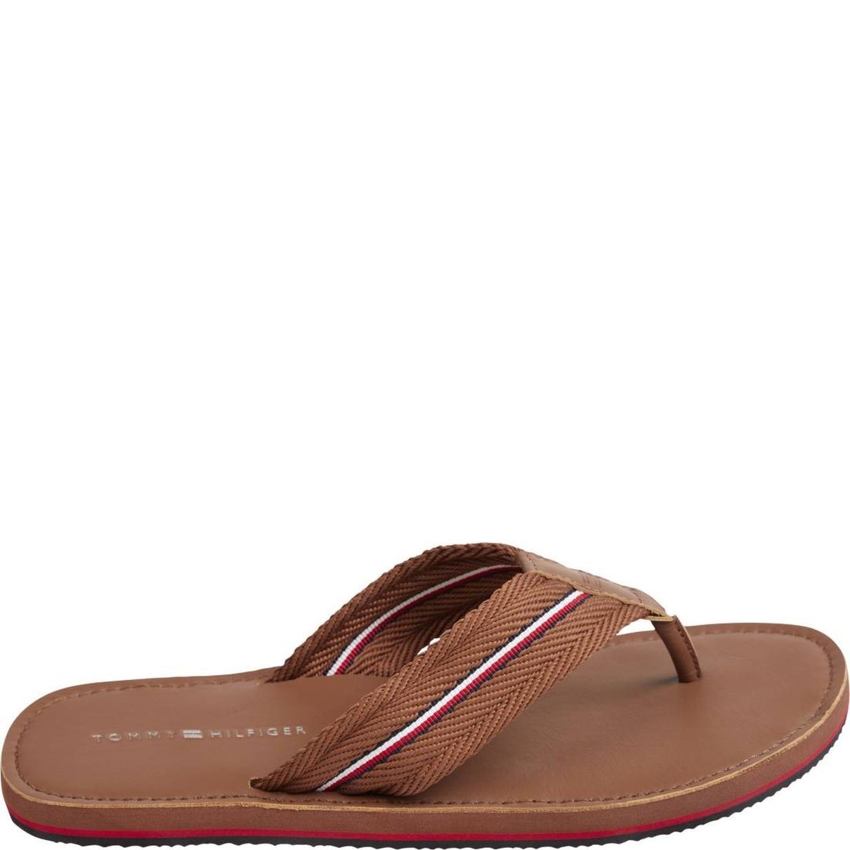 TOMMY HILFIGER Pliažo šlepetės per pirštą vyrams, Ruda, Beach sandal 1