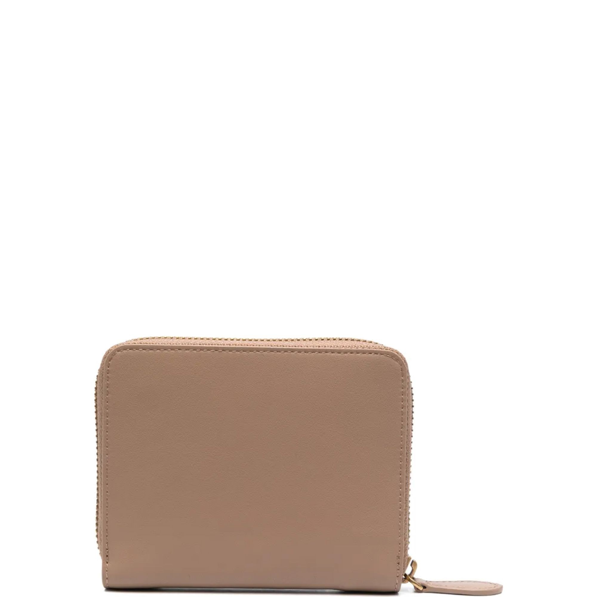 PINKO Piniginė moterims, Ruda, Logo-plaque leather wallet 2