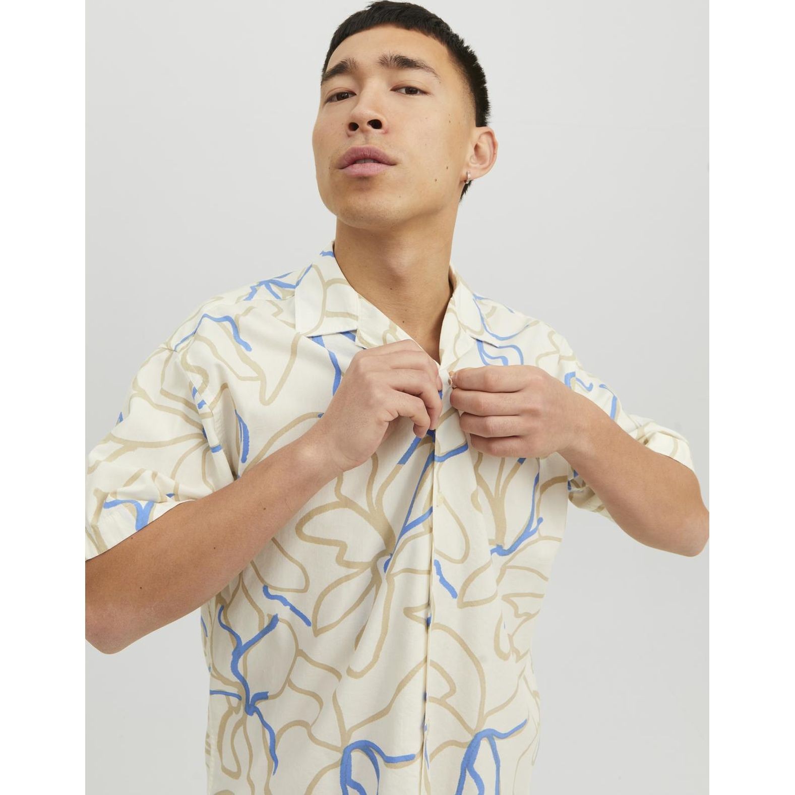 JACK & JONES Marškiniai vyrams, Mėlyna, JPRBLATROPIC RE 4
