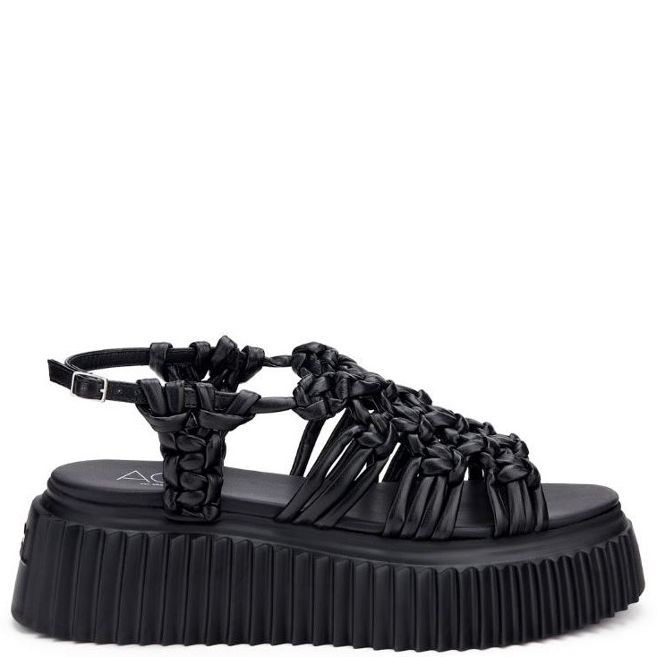 AGL Basutės moterims, Juoda, Alice flatform sandals 2