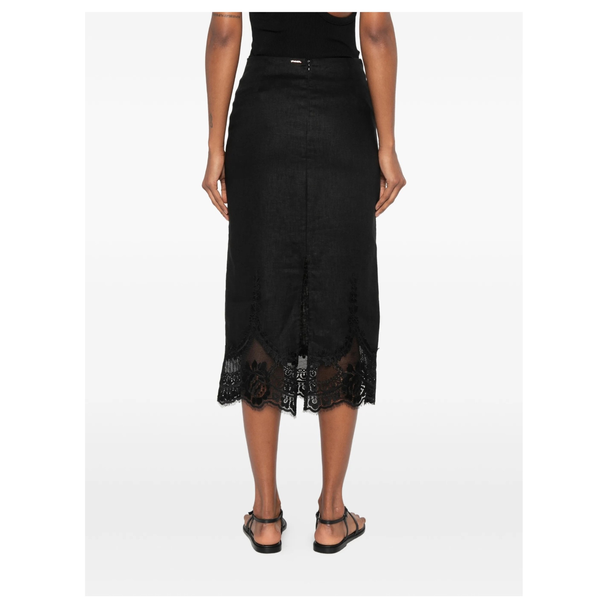 TWINSET Midi sijonas moterims, Juoda, Skirt 3