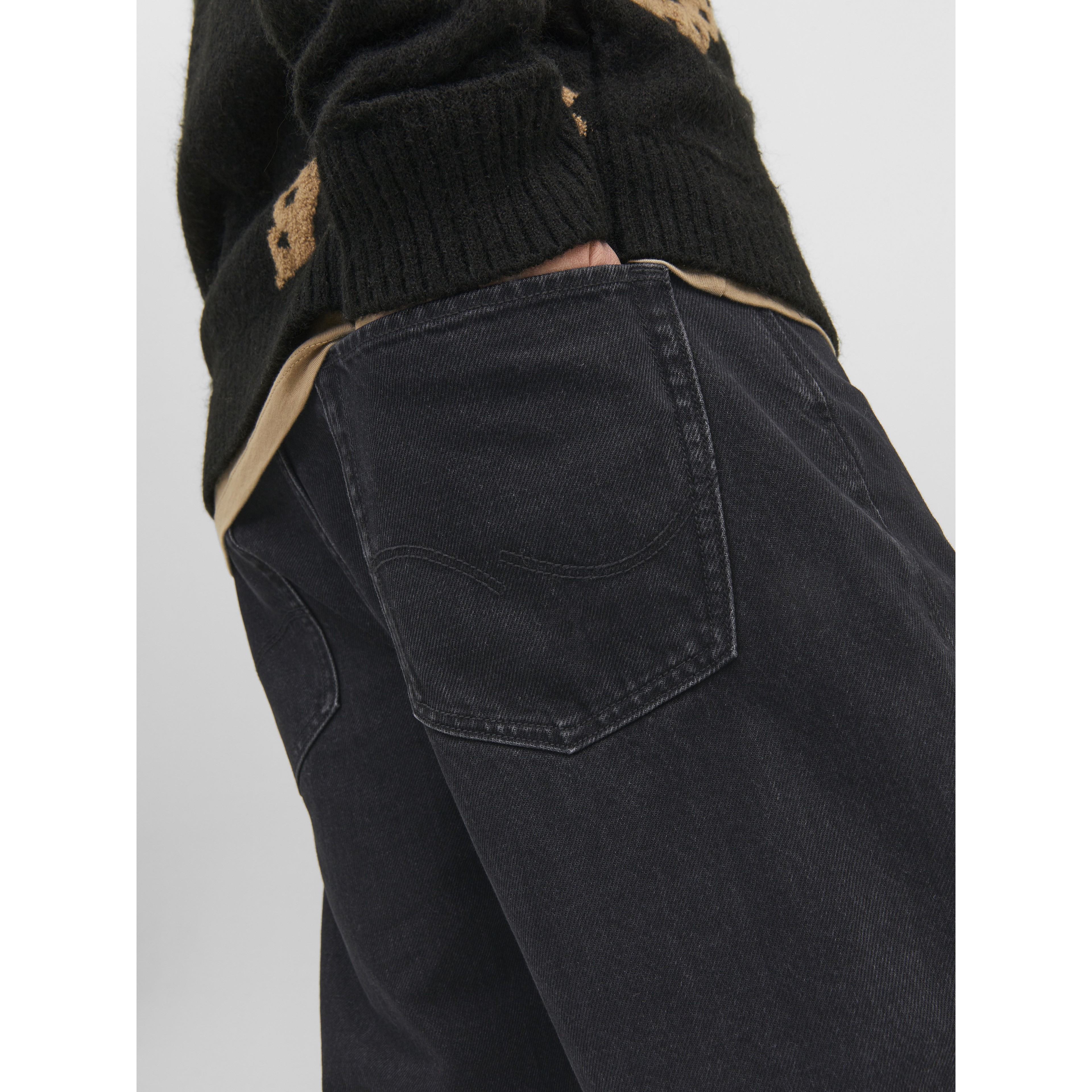 JACK & JONES Platūs džinsai vyrams, Juoda, JJIALEX JJORIGINAL SBD 3