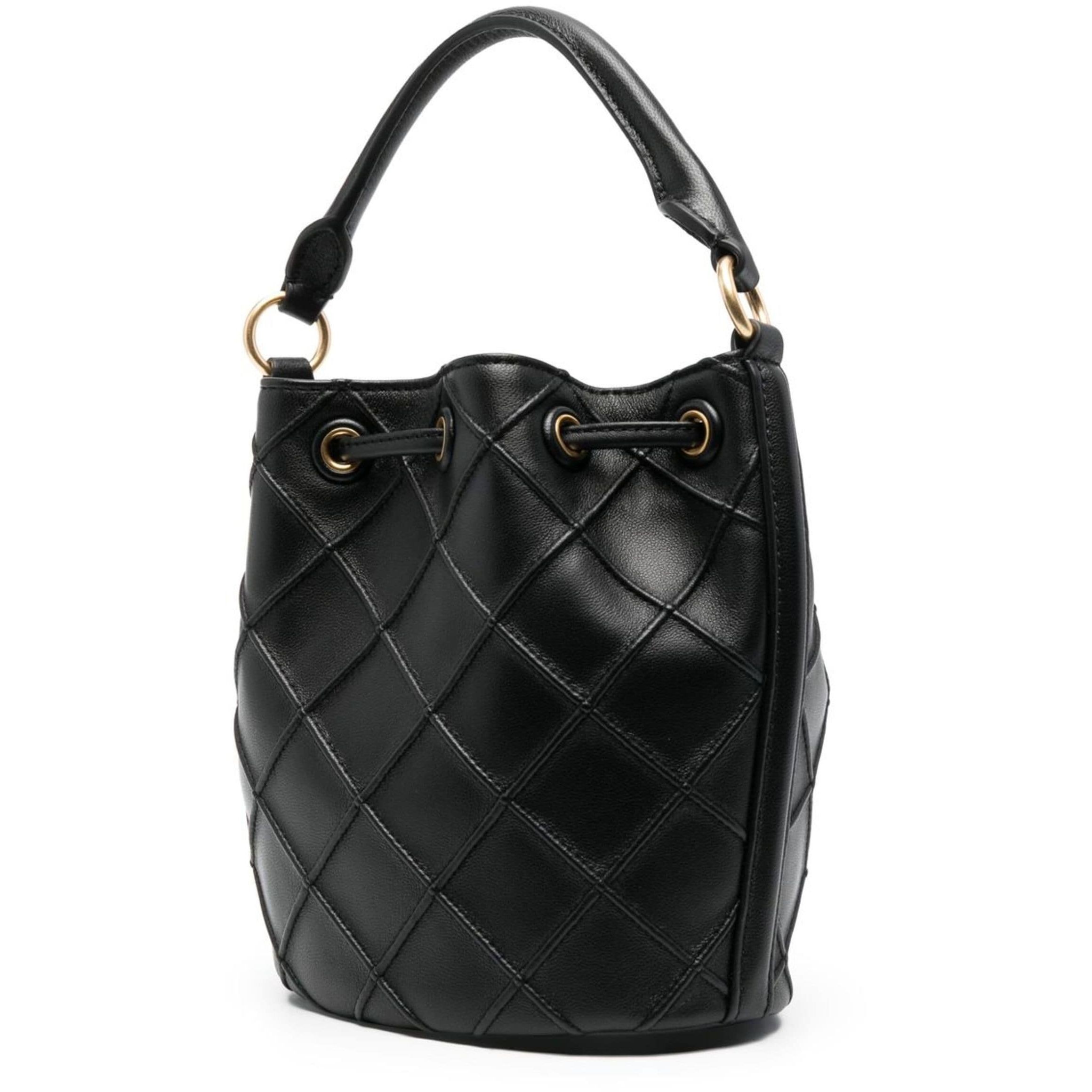 TORY BURCH Rankinė per petį moterims, Juoda, Fleming soft bucket bag 2
