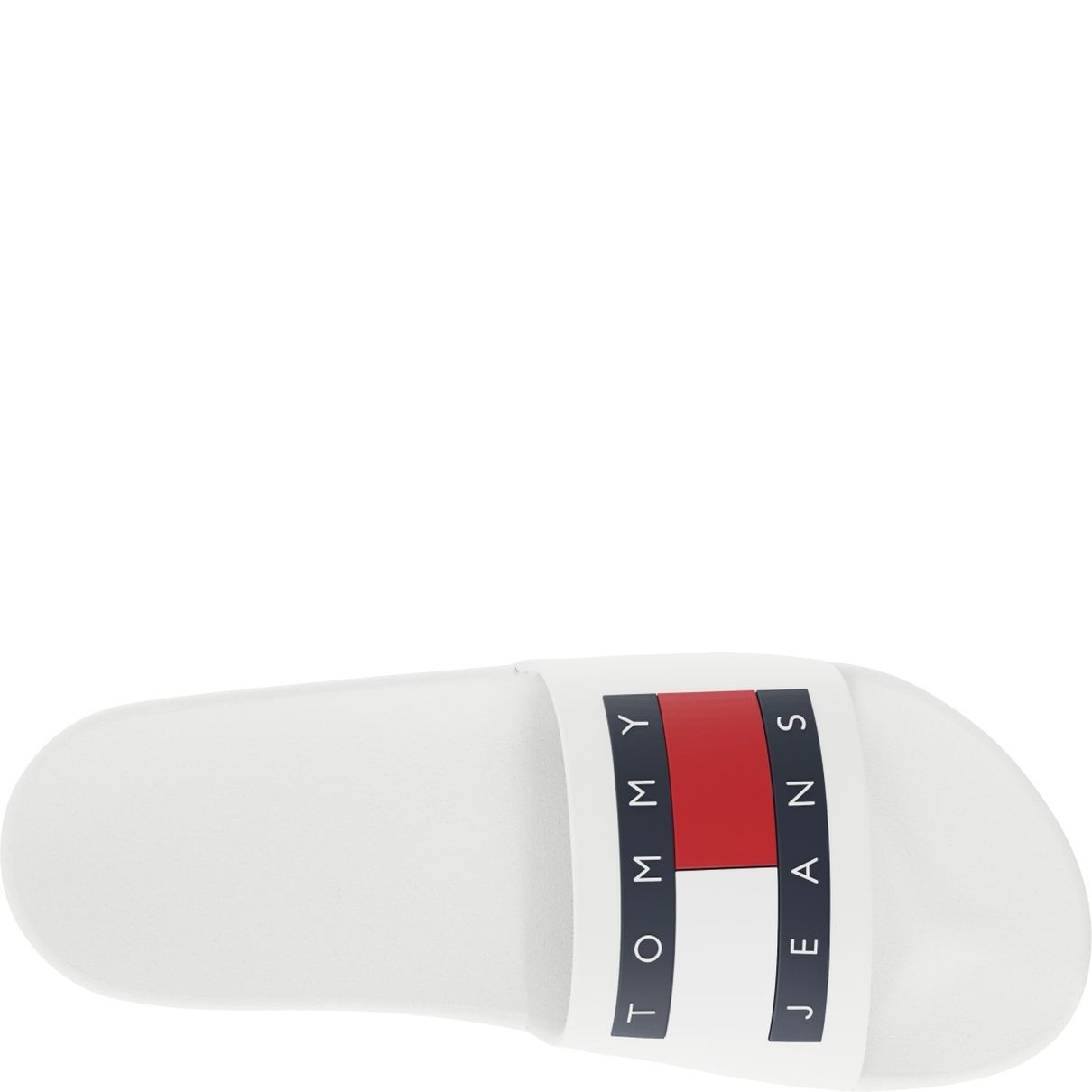 TOMMY JEANS Guminės šlepetės moterims, Smėlio, Flag pool slides 3