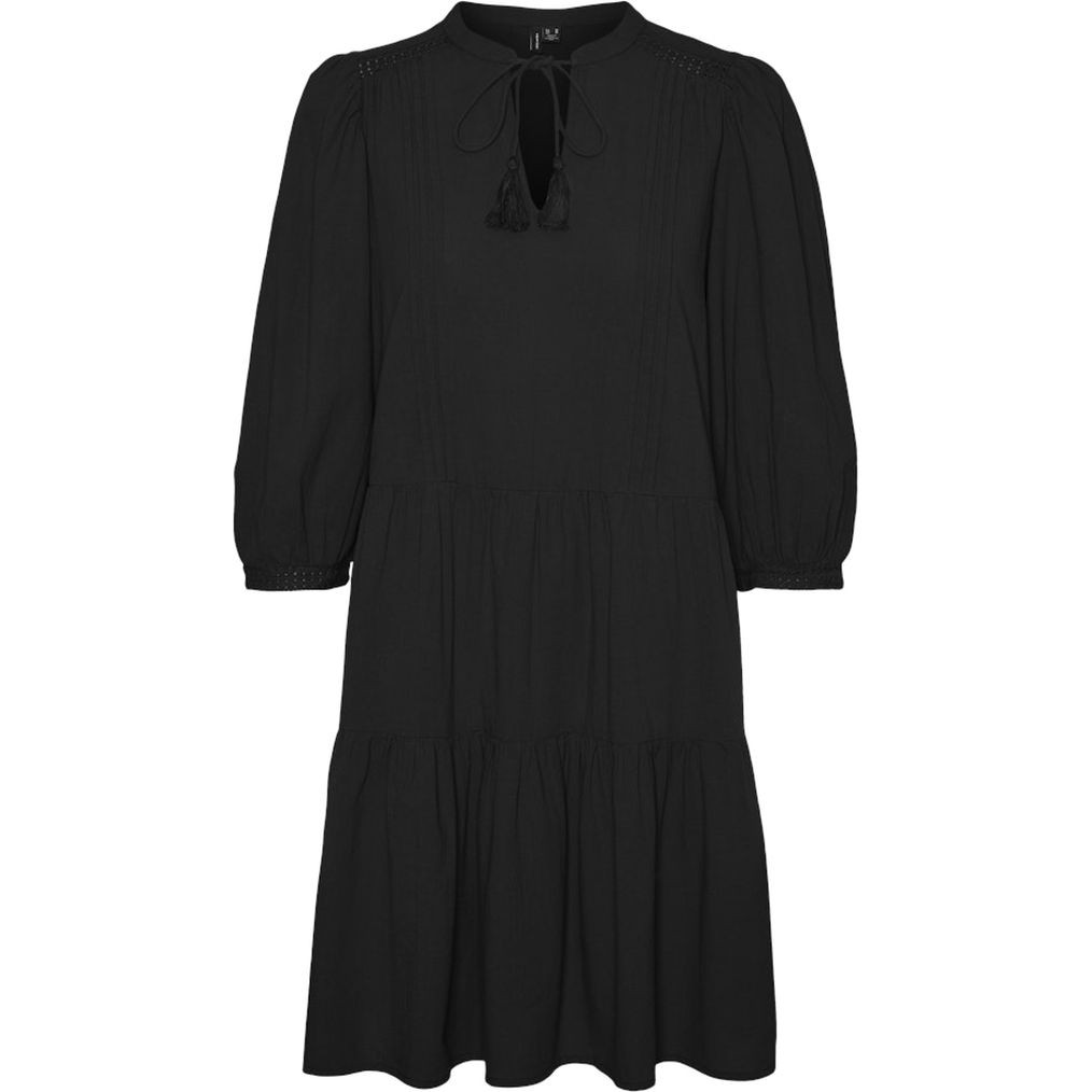 VERO MODA Mini suknelė moterims, Juoda, VMPRETTY 3/4 TUNIC W 1