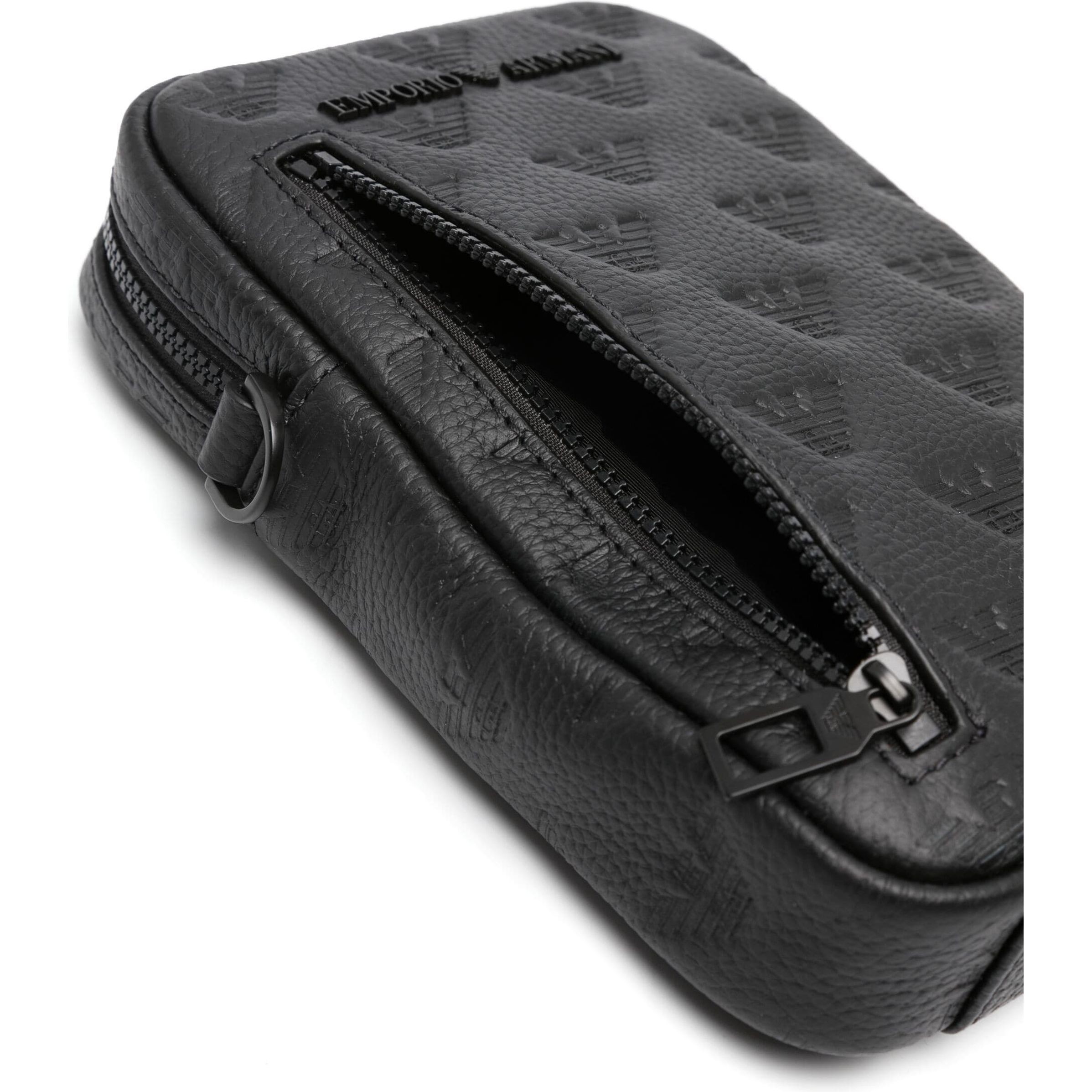 EMPORIO ARMANI Piniginė vyrams, Juoda, Document holder 3