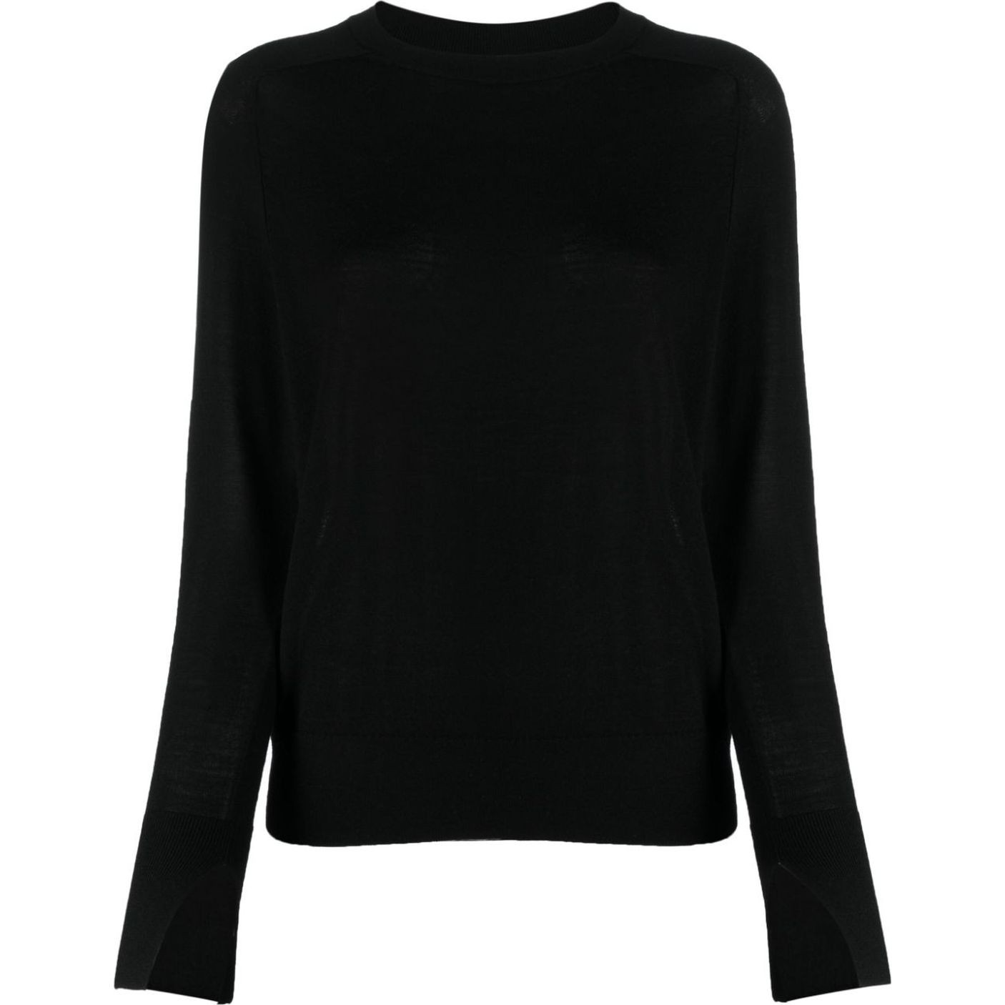 CALVIN KLEIN Megztinis moterims, Juoda, Extra fine crewneck sweater