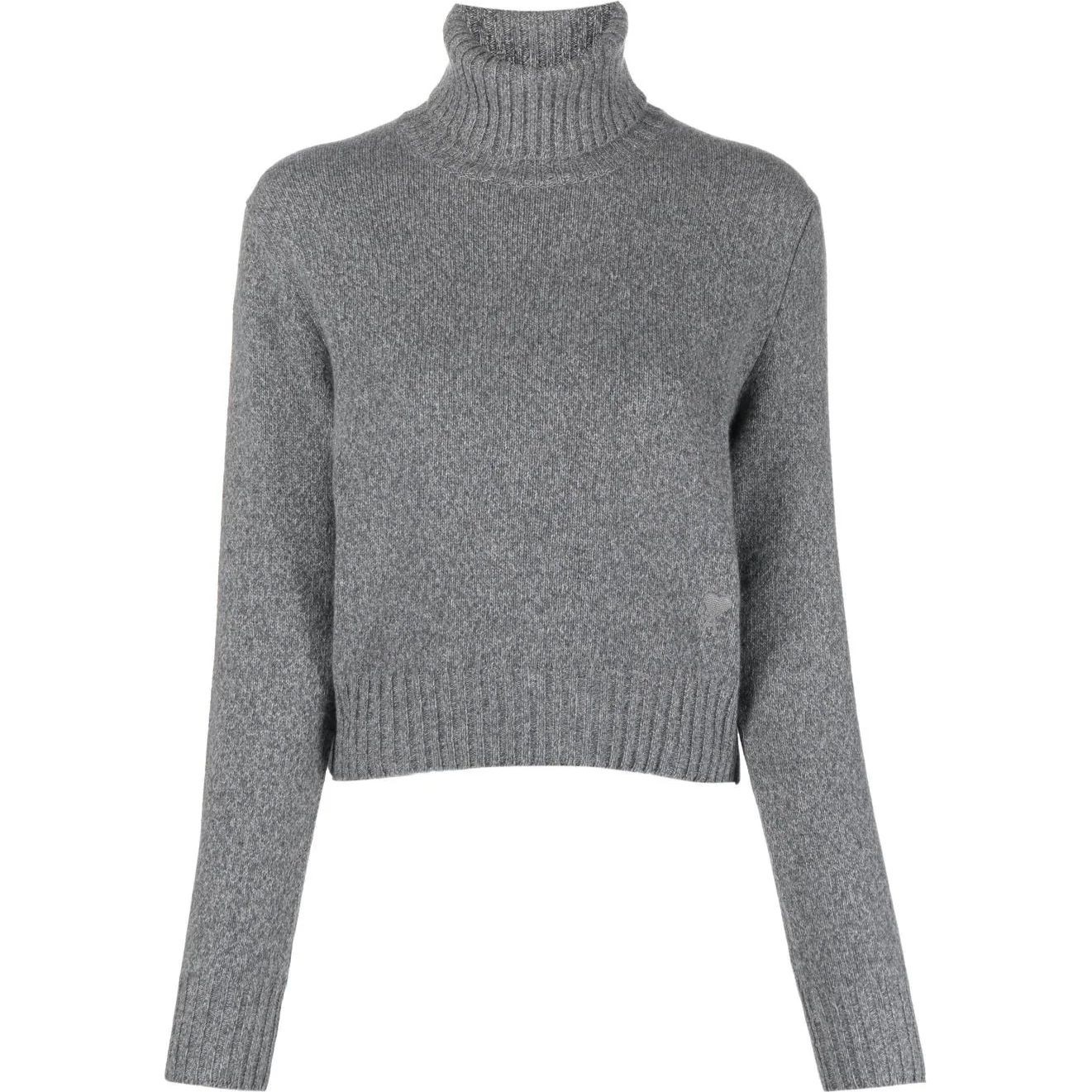 AMI PARIS Megztinis moterims, Pilka, Tonal adc sweater 1