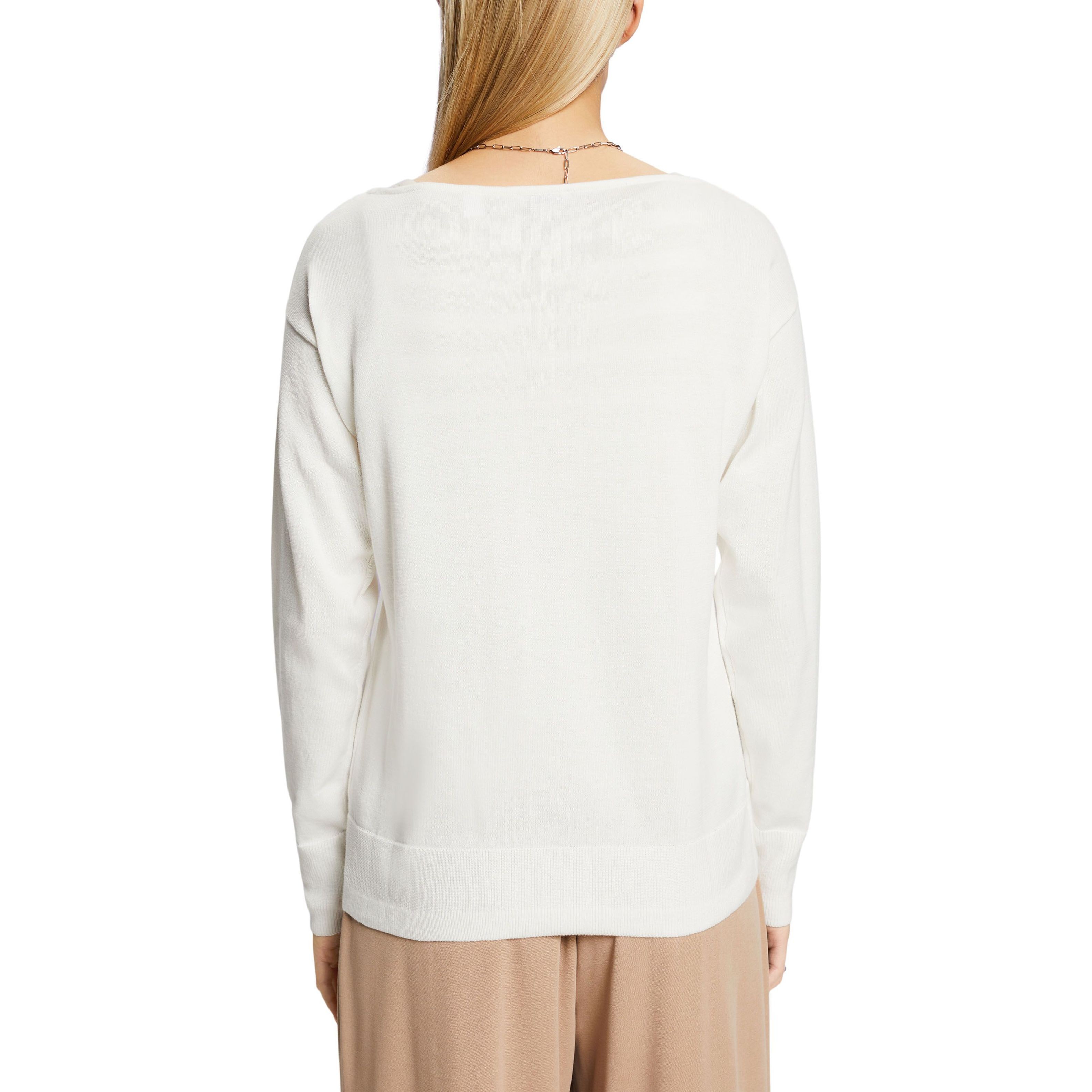 ESPRIT Megztinis moterims, Balta, Boatneck Sweater 3
