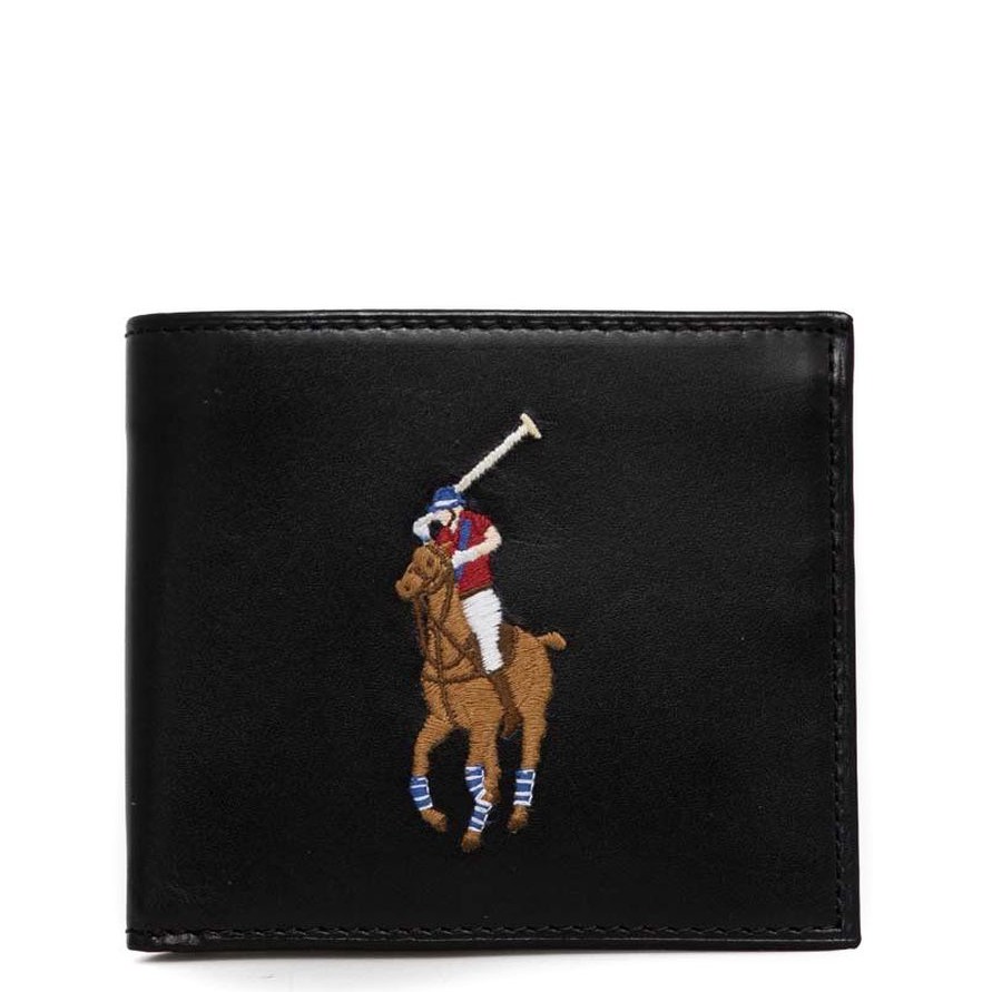 POLO RALPH LAUREN Piniginė vyrams, Juoda, Medium wallet 1