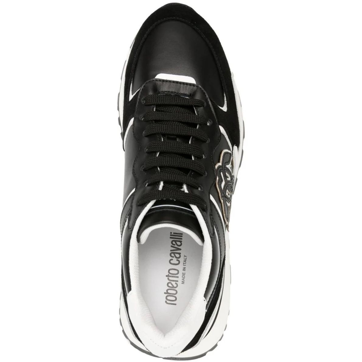 ROBERTO CAVALLI Laisvalaikio bateliai vyrams, Juoda, Sneakers 4