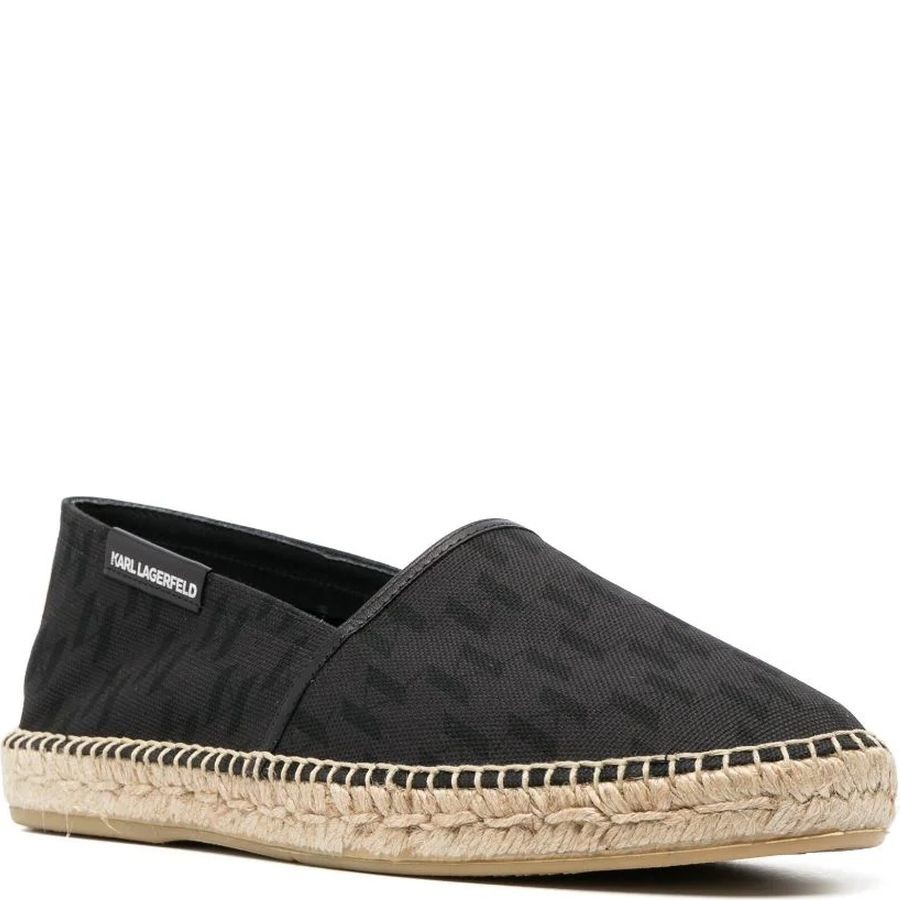 KARL LAGERFELD Espadrilės vyrams, Juoda, Kamino monogram espadrille 1