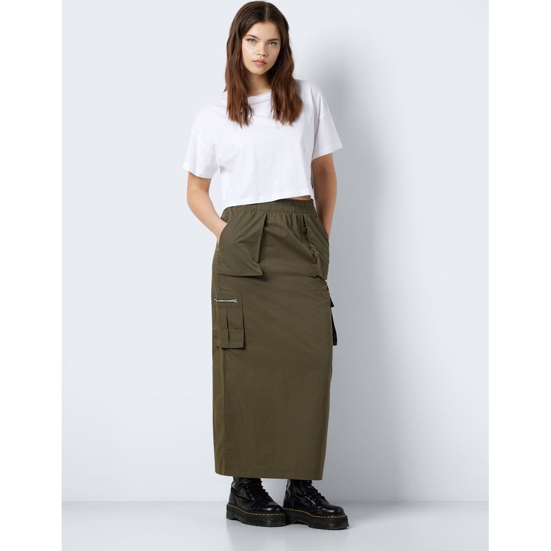NOISY MAY Midi sijonas moterims, Žalia, Nmkenya midi skirt 5
