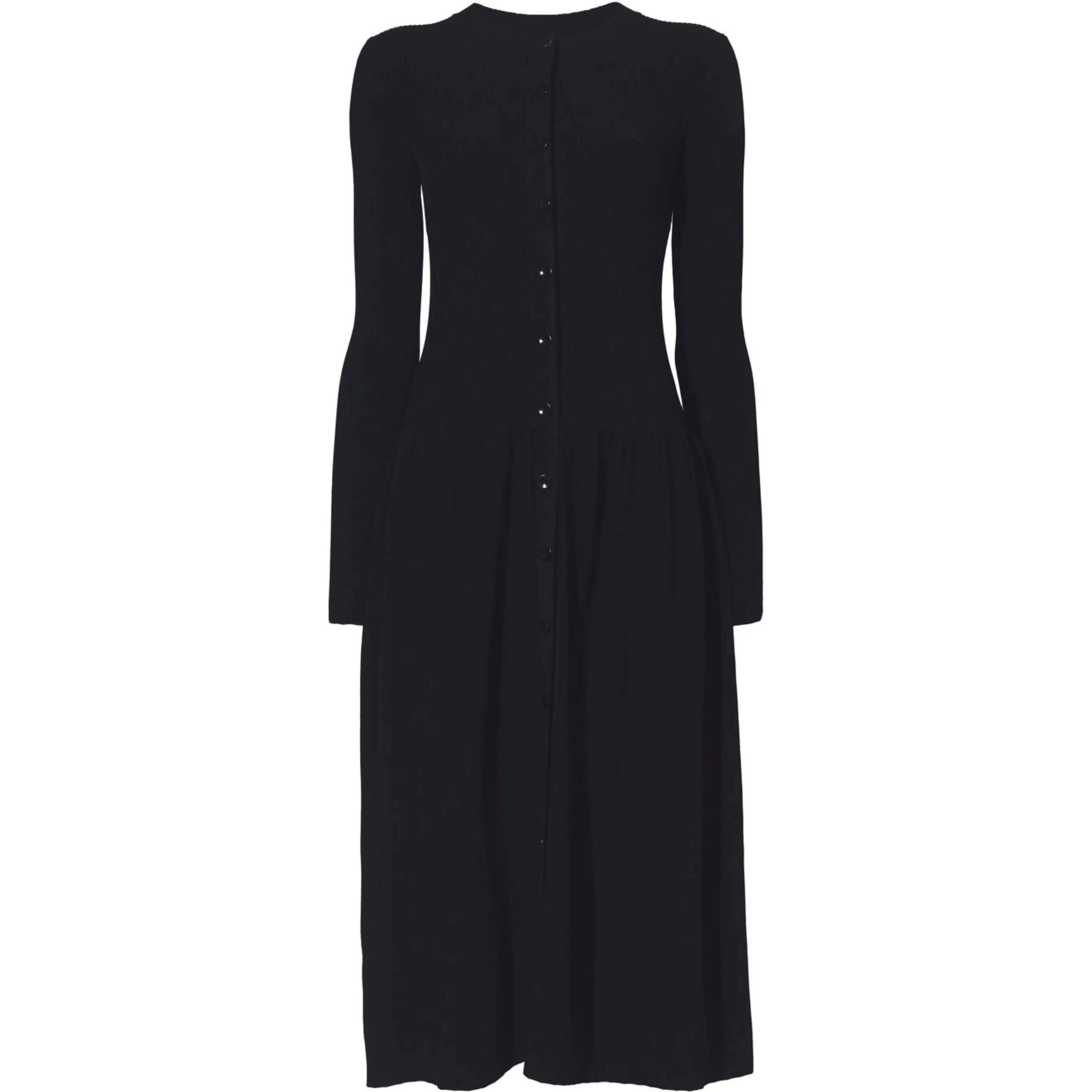 PROENZA SCHOULER Megzta suknelė moterims, Juoda, Rib knit button front dress