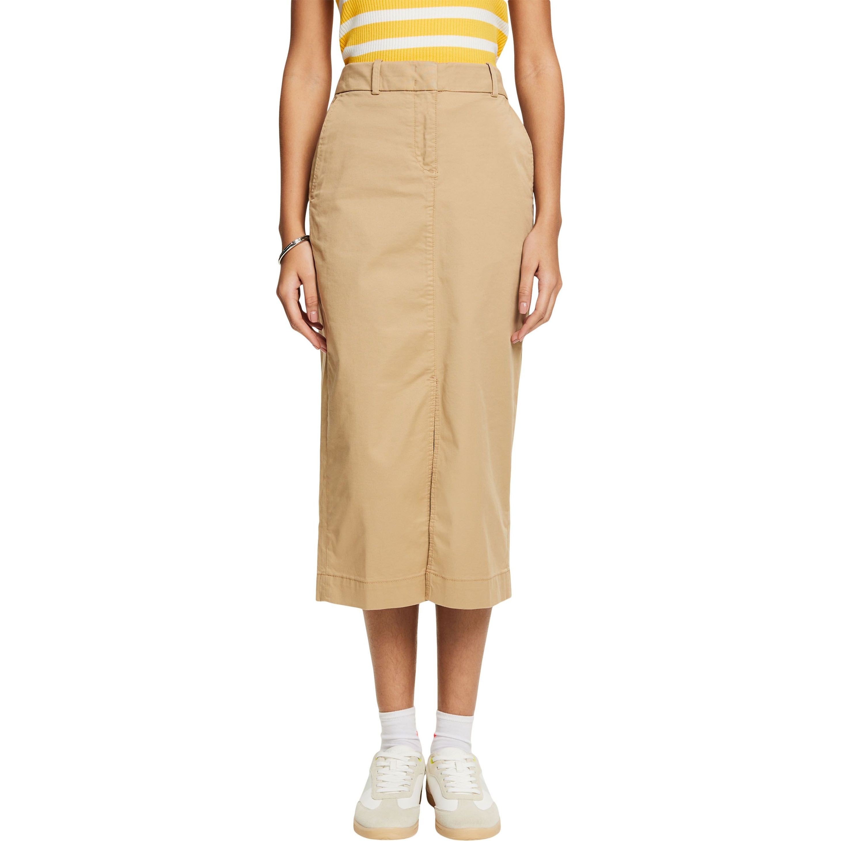 ESPRIT Midi sijonas moterims, Smėlio, SKIRT 2