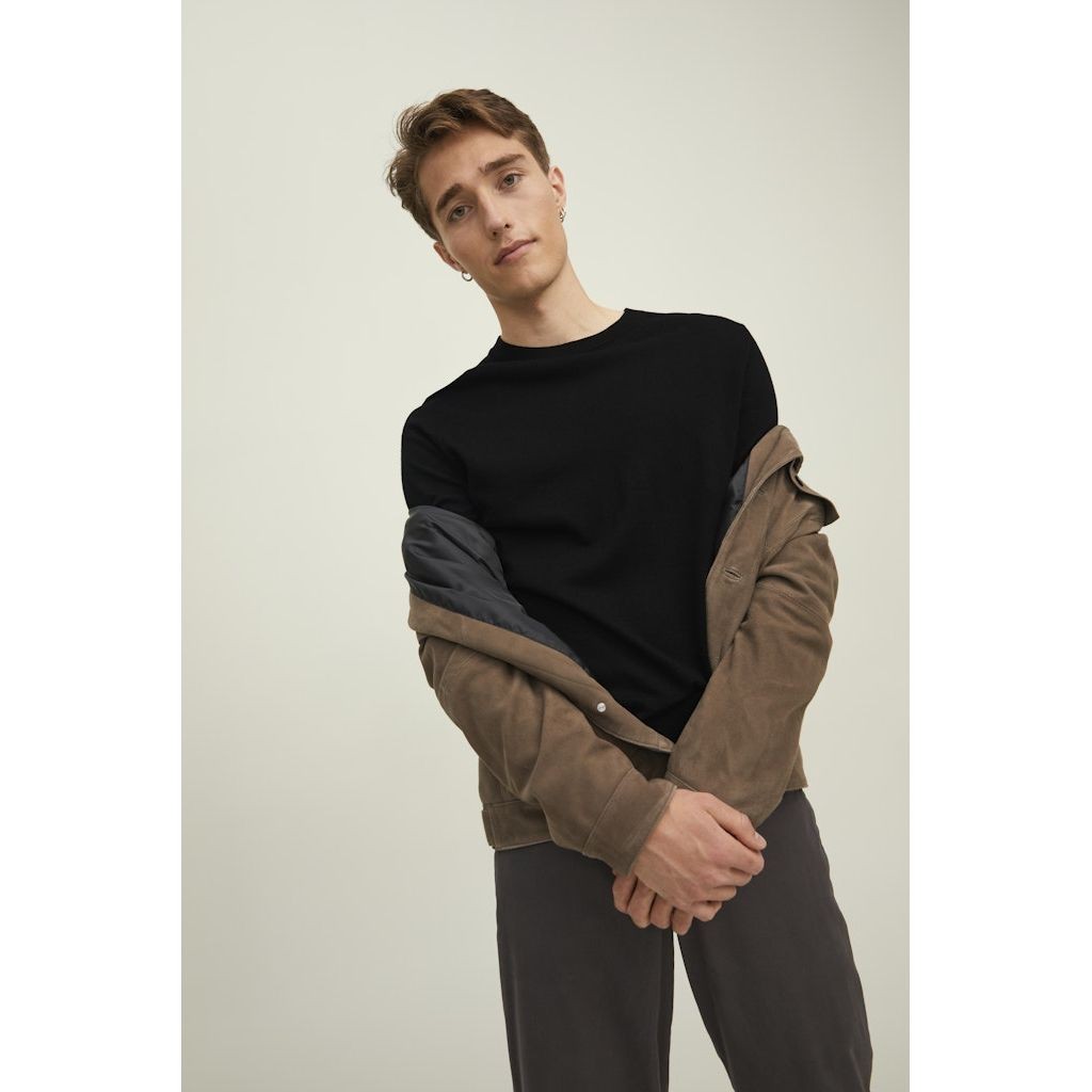 JACK & JONES Megztinis vyrams, Juoda, JPRBLABUSHWICK MERINO 7