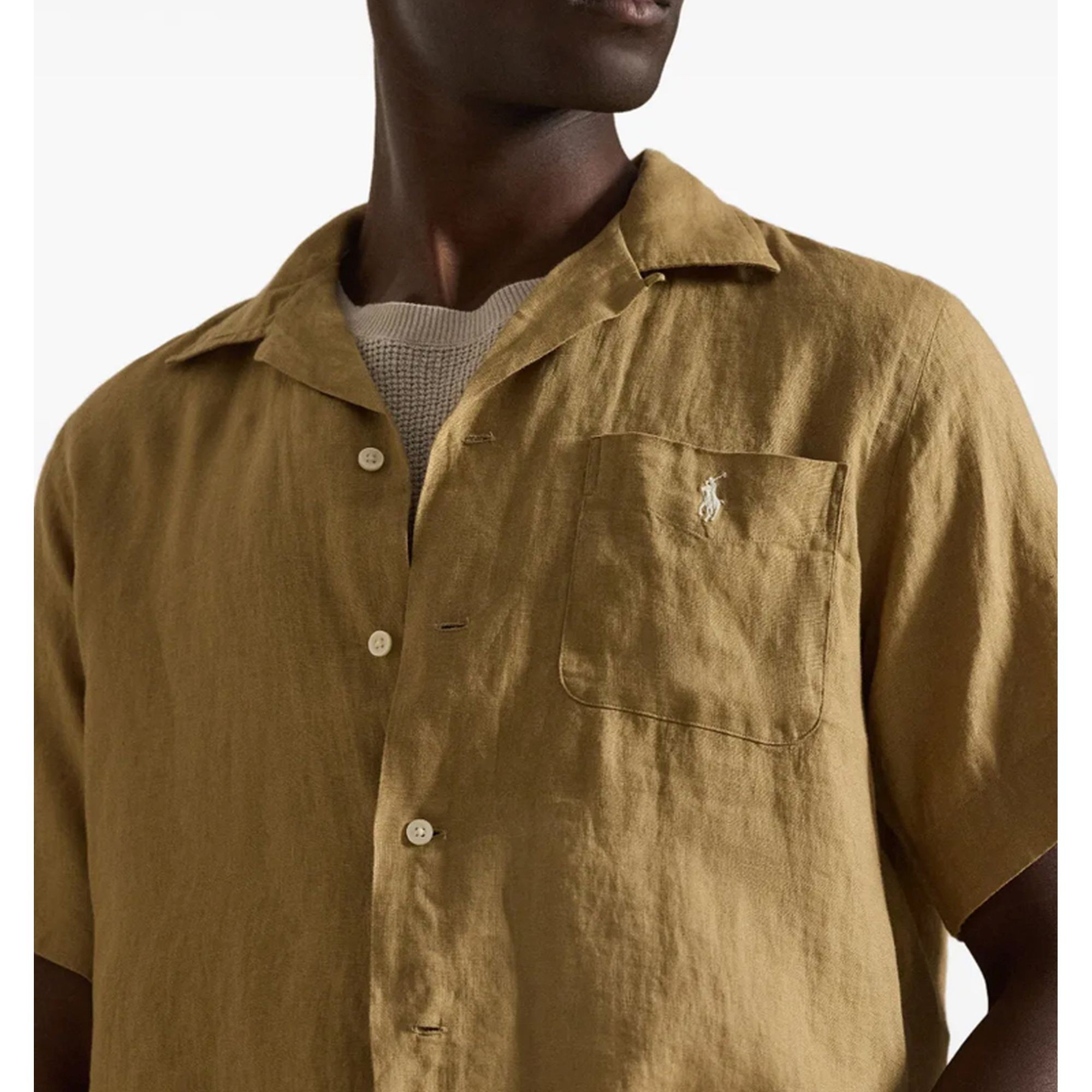 POLO RALPH LAUREN Marškiniai trump. rankovėmis vyrams, Ruda, Short sleeve-sport shirt 4