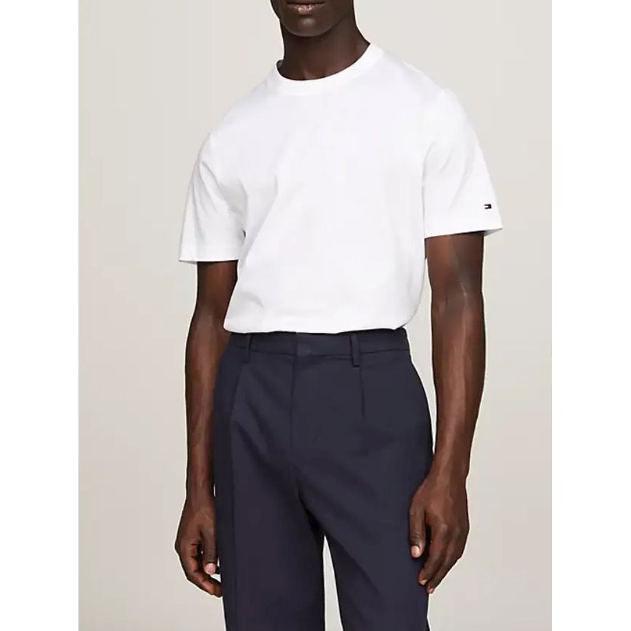 TOMMY HILFIGER Marškinėliai trump. rankovėmis vyrams, Balta, Dc mercerized tee 2