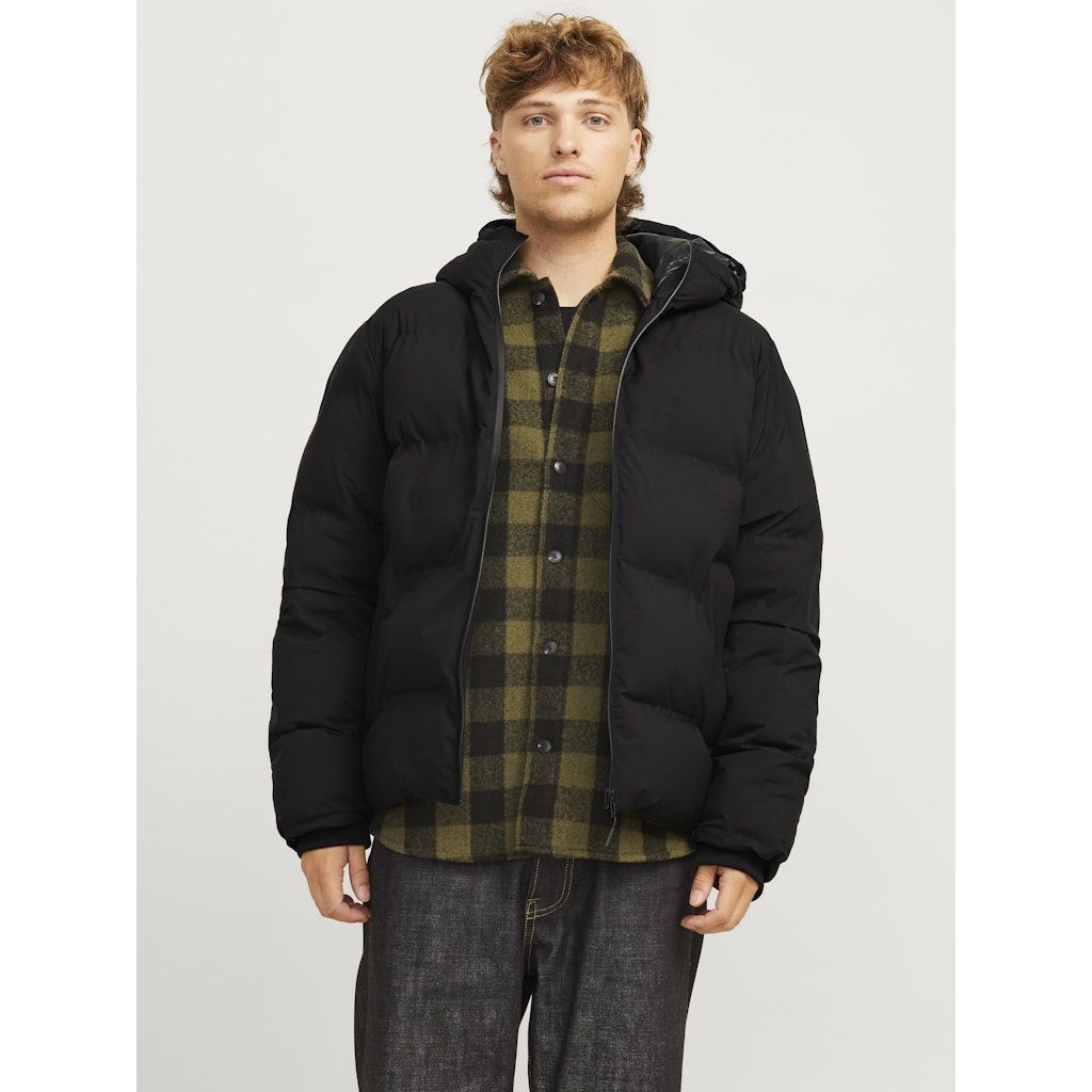JACK & JONES Pūkinė striukė vyrams, Juoda, Payne puffer jacket 2