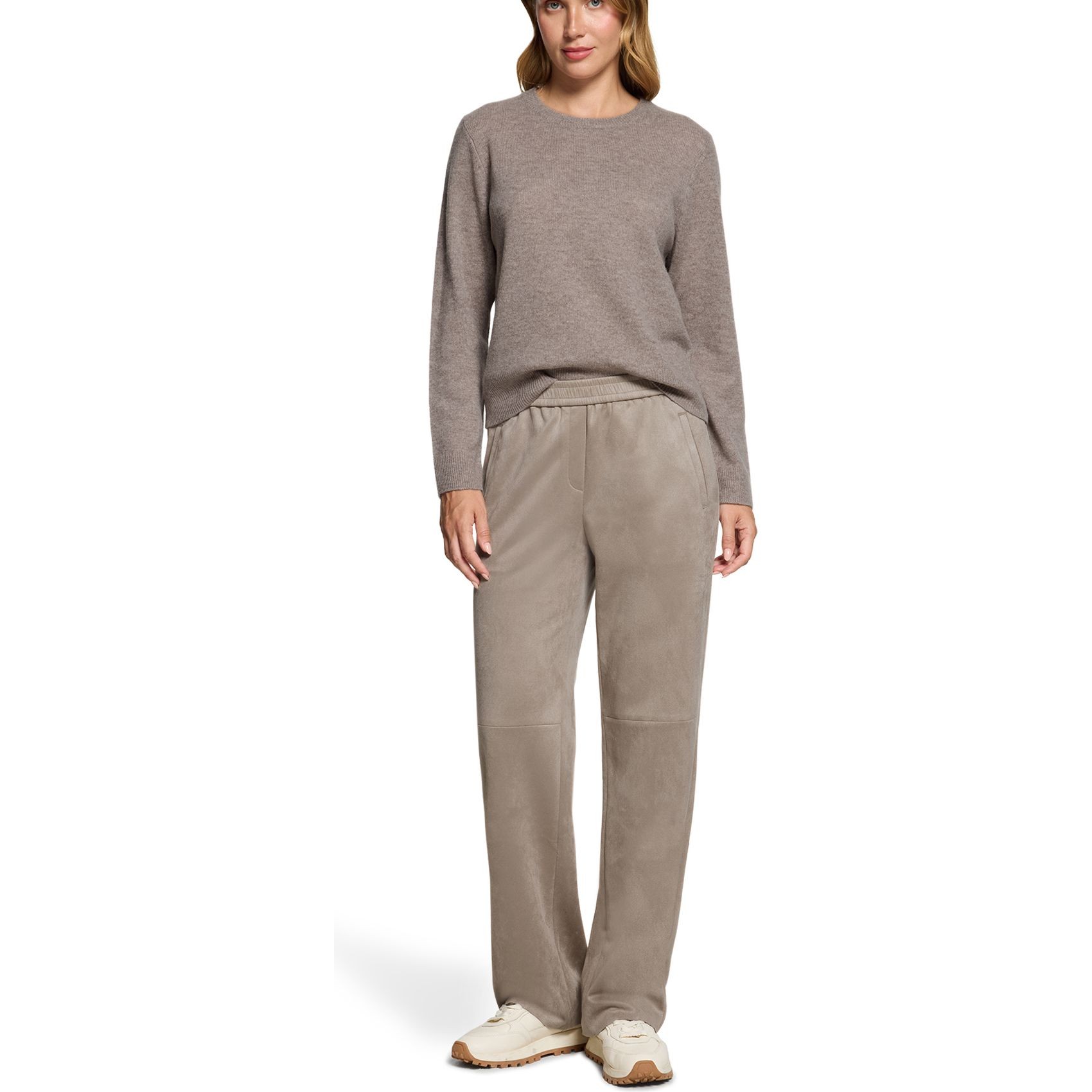 BETTY & CO Megzta palaidinė moterims, Smėlio, Short-sleeved knit sweater 3