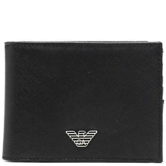 EMPORIO ARMANI Piniginė vyrams, Juoda, Wallet 1