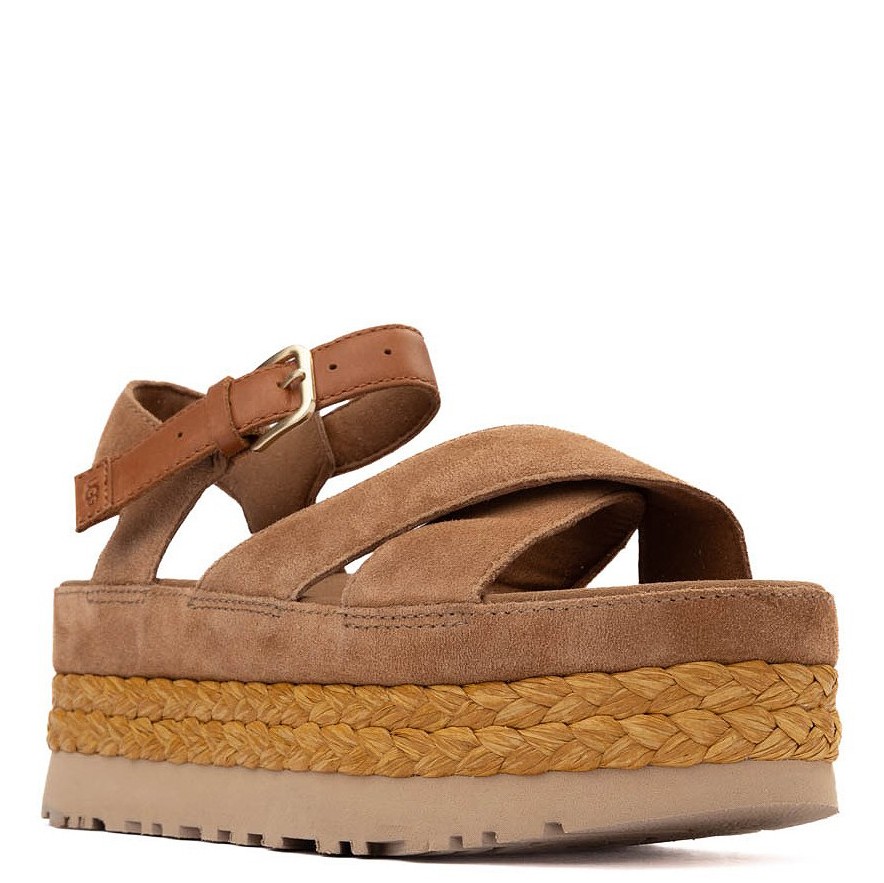UGG Basutės moterims, Ruda, Aubrey ankle strap sandals 1