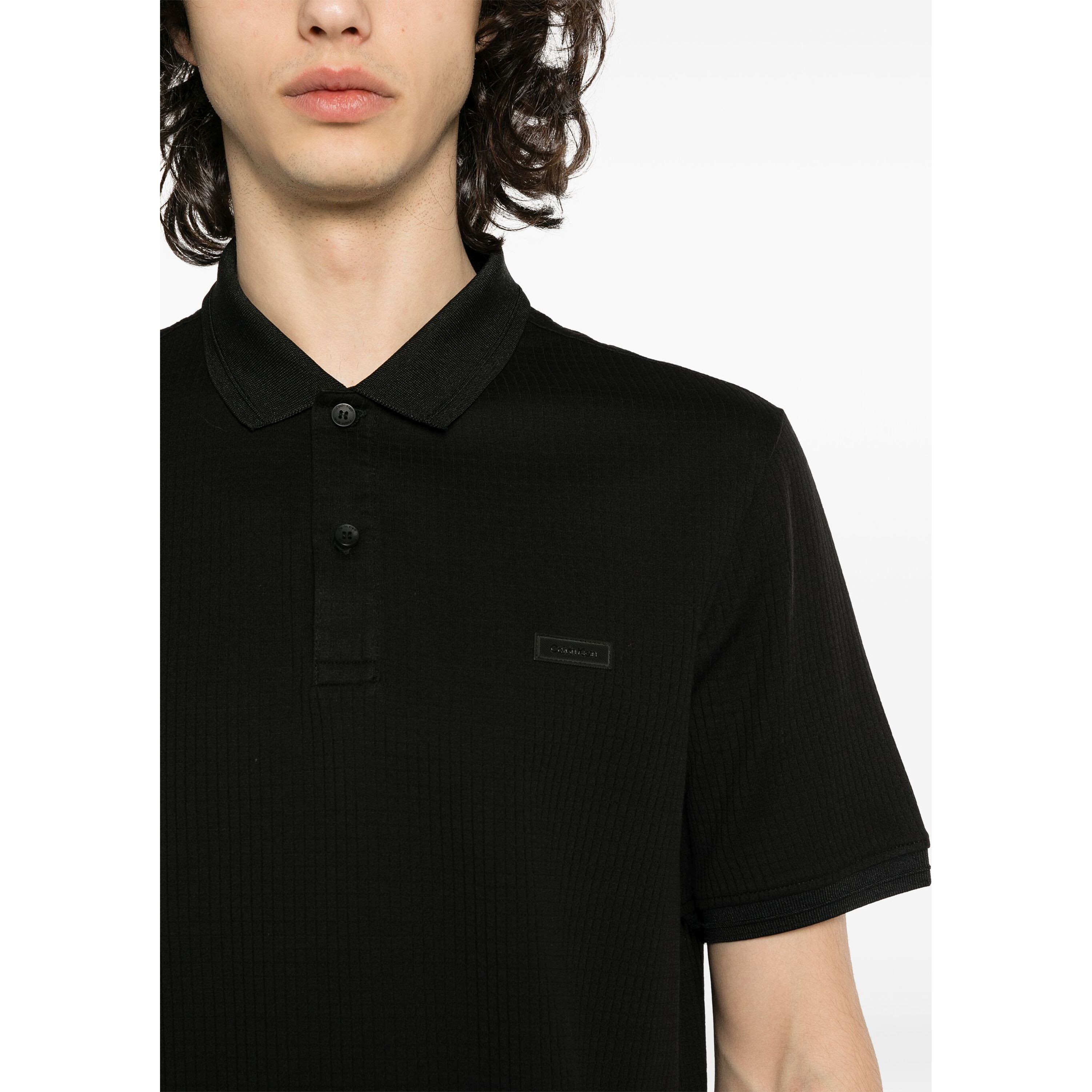 CALVIN KLEIN Polo marškiniai trumpos rank. vyrams, Juoda, S/s polo, ckk10k112728beh 4