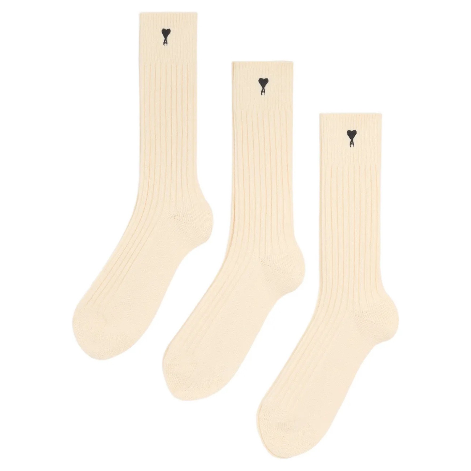 AMI PARIS Kojinės, Mėlyna, Three pack black socks 1