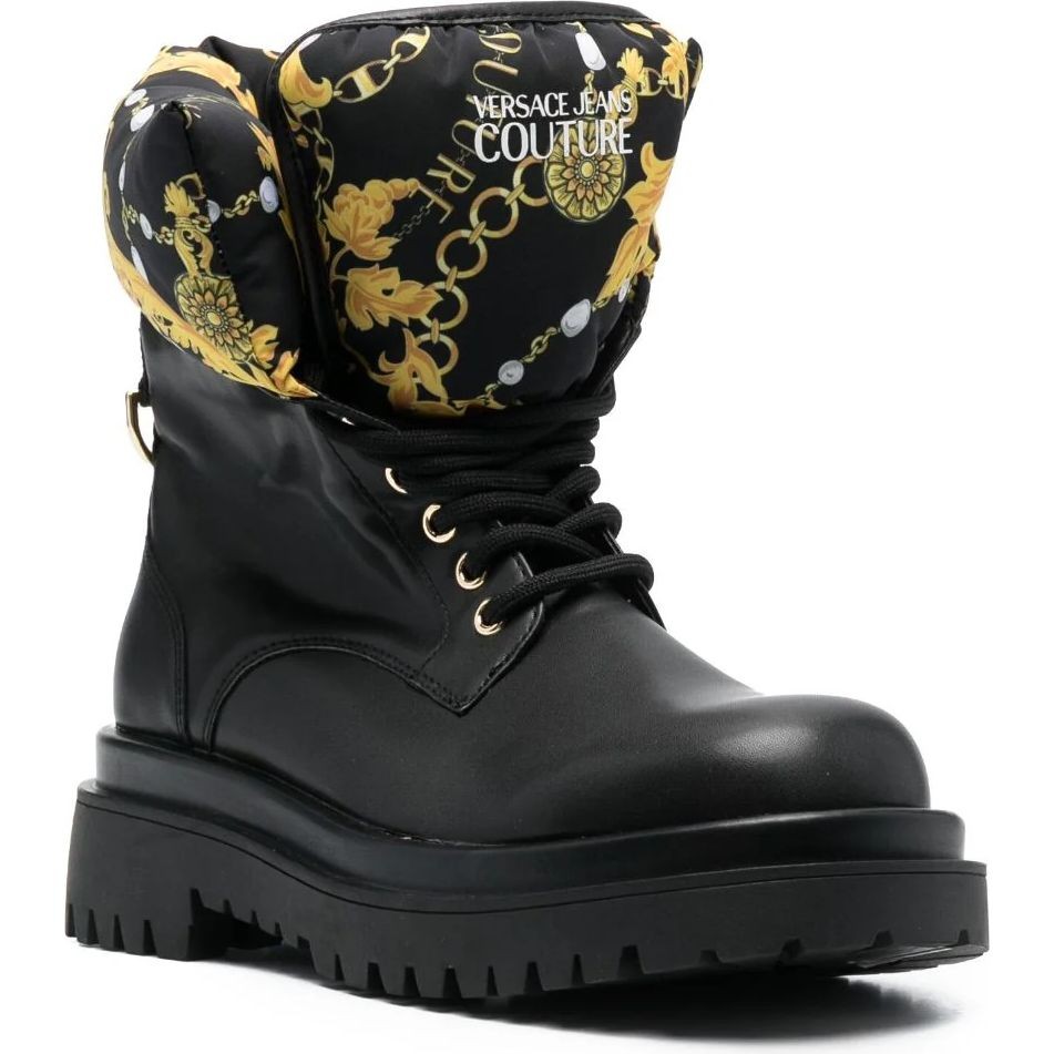 VERSACE JEANS CUTURE Aulinukai moterims, BLACK/GOLD, Drew booties 1