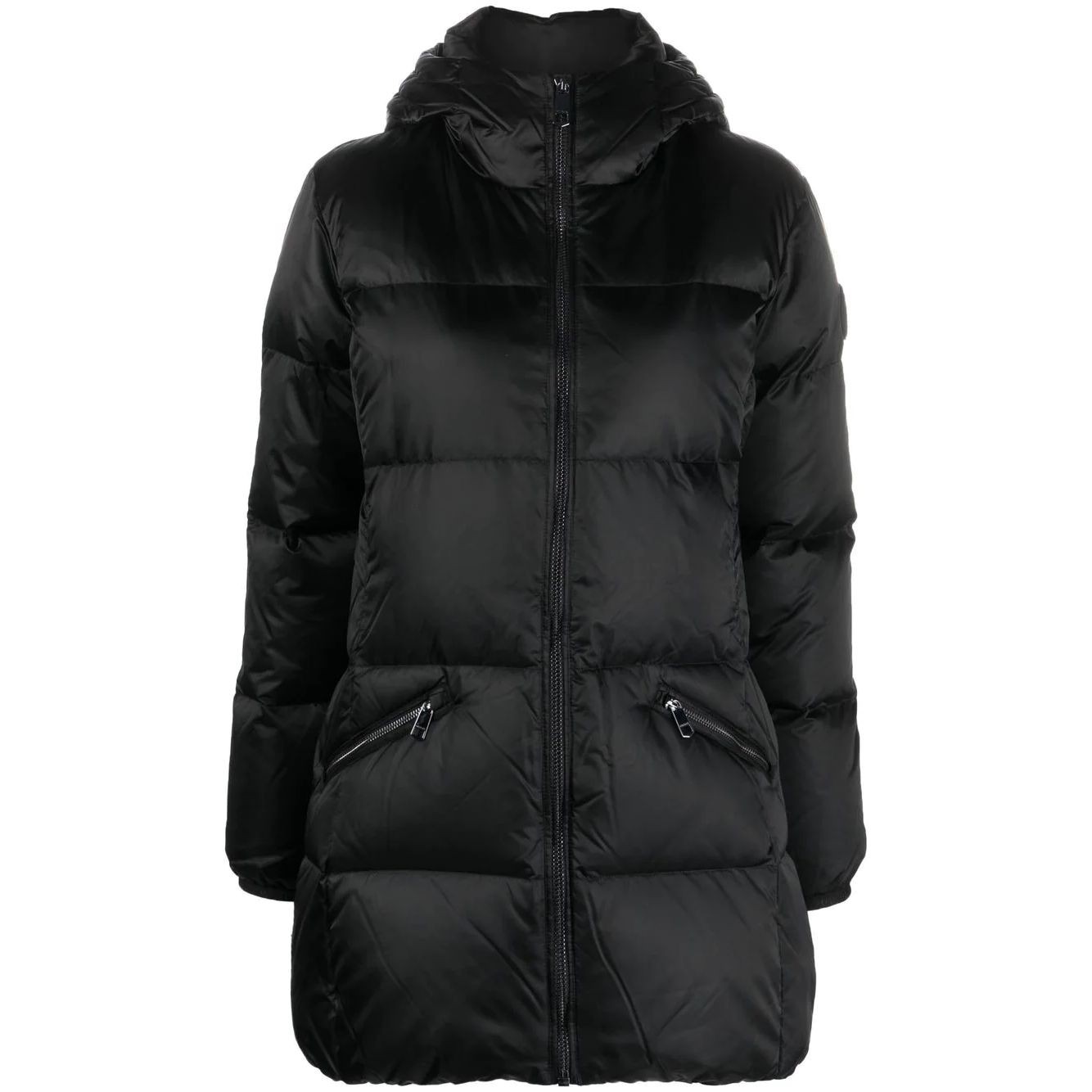 TOMMY HILFIGER Pūkinė striukė moterims, Juoda, Two tone statement puffer 1