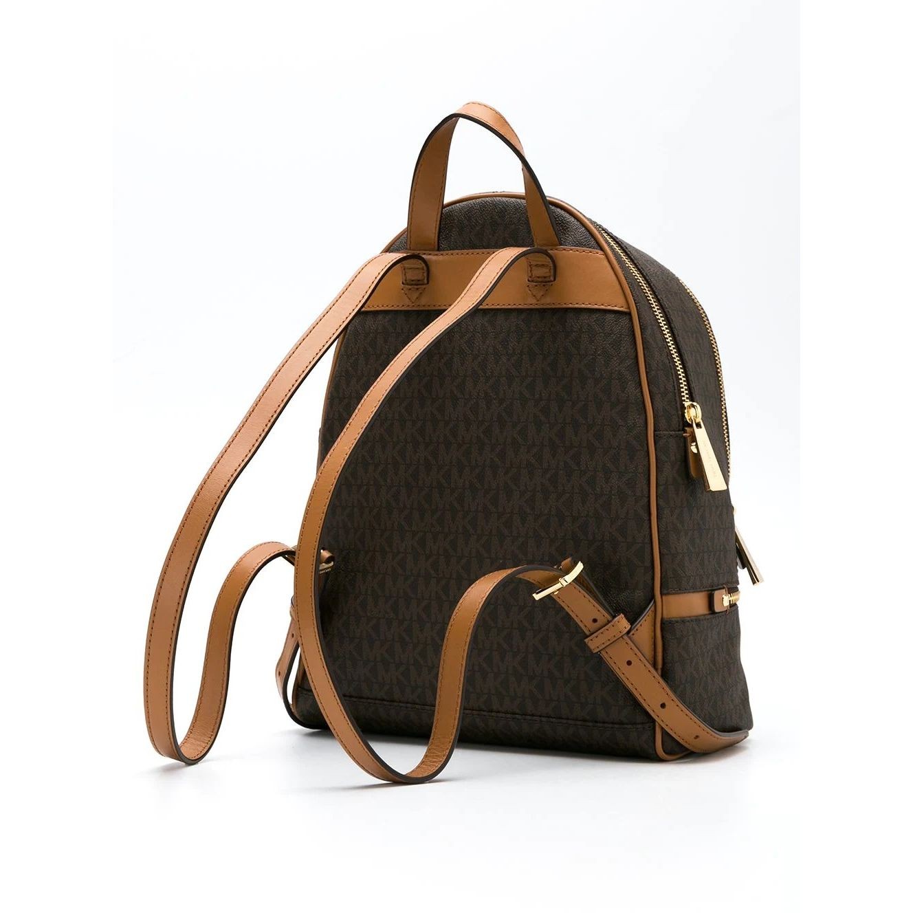 MICHAEL KORS Kuprinė moterims, Ruda, Rhea medium logo backpack 2