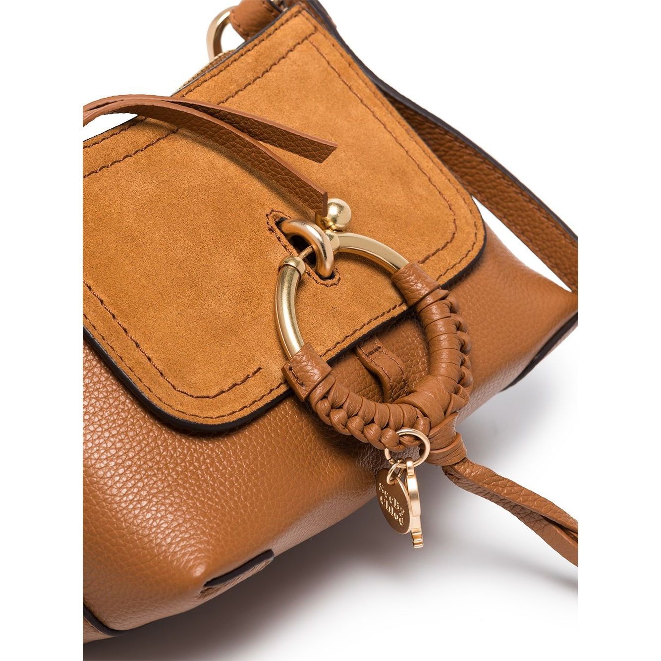 SEE BY CHLOE Rankinė per petį moterims, Ruda, Joan leather crossbody bag 4