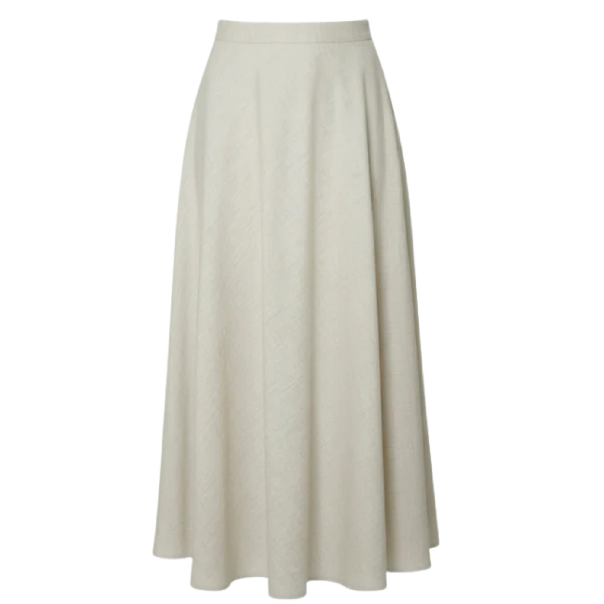 ANDIATA Midi sijonas moterims, Smėlio, Skirt