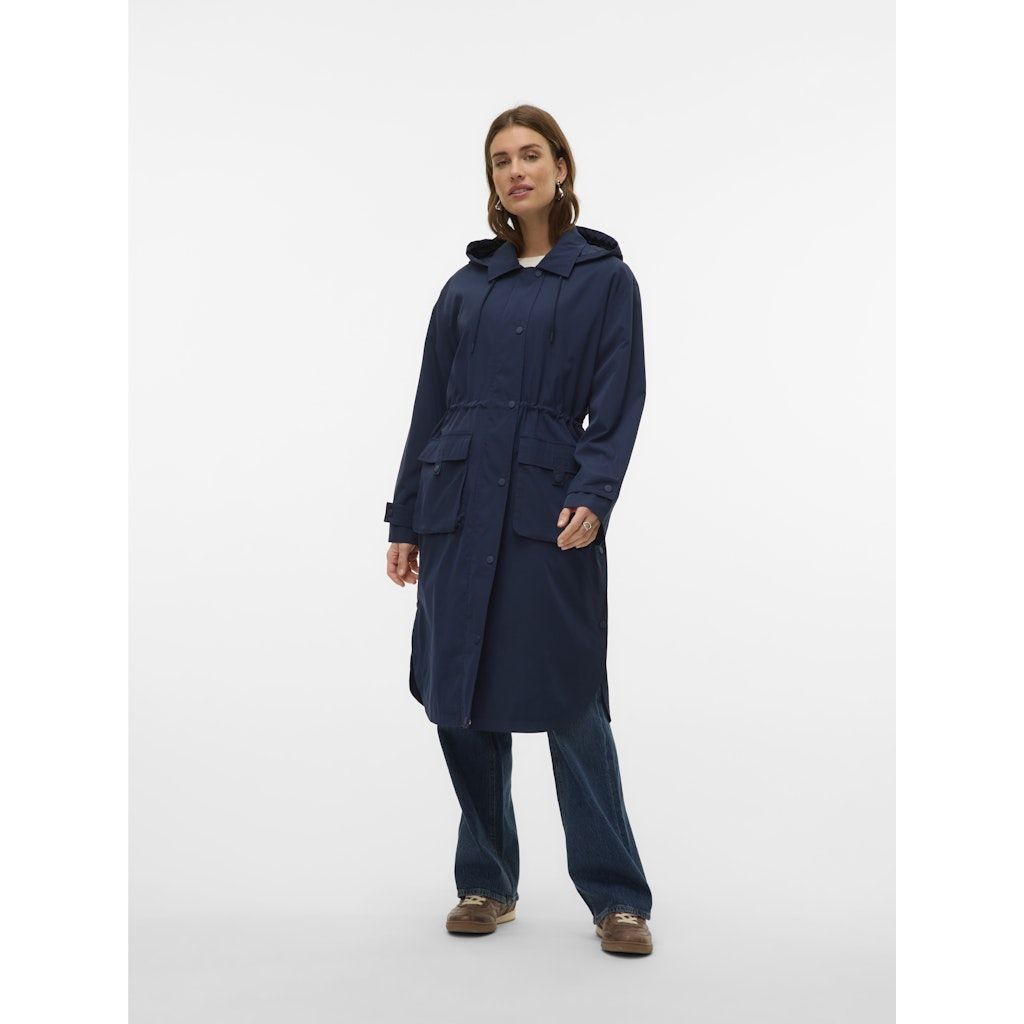 VERO MODA Lietpaltis moterims, Mėlyna, Cherrie long parka 6