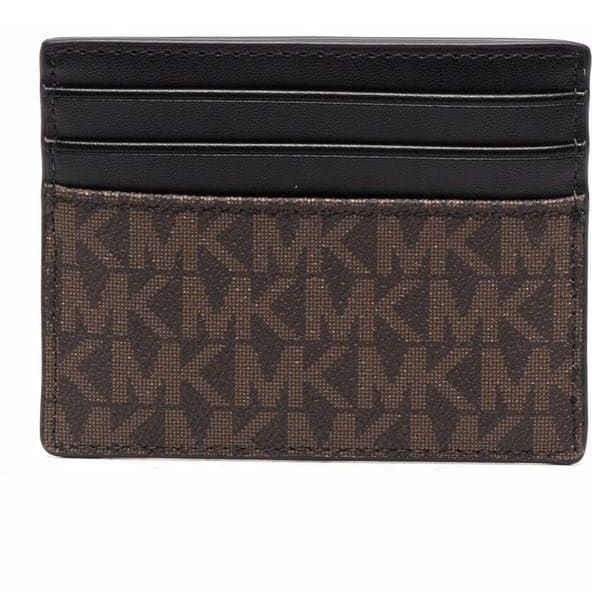MICHAEL KORS Piniginė vyrams, Ruda, Greyson logo tall card case 2