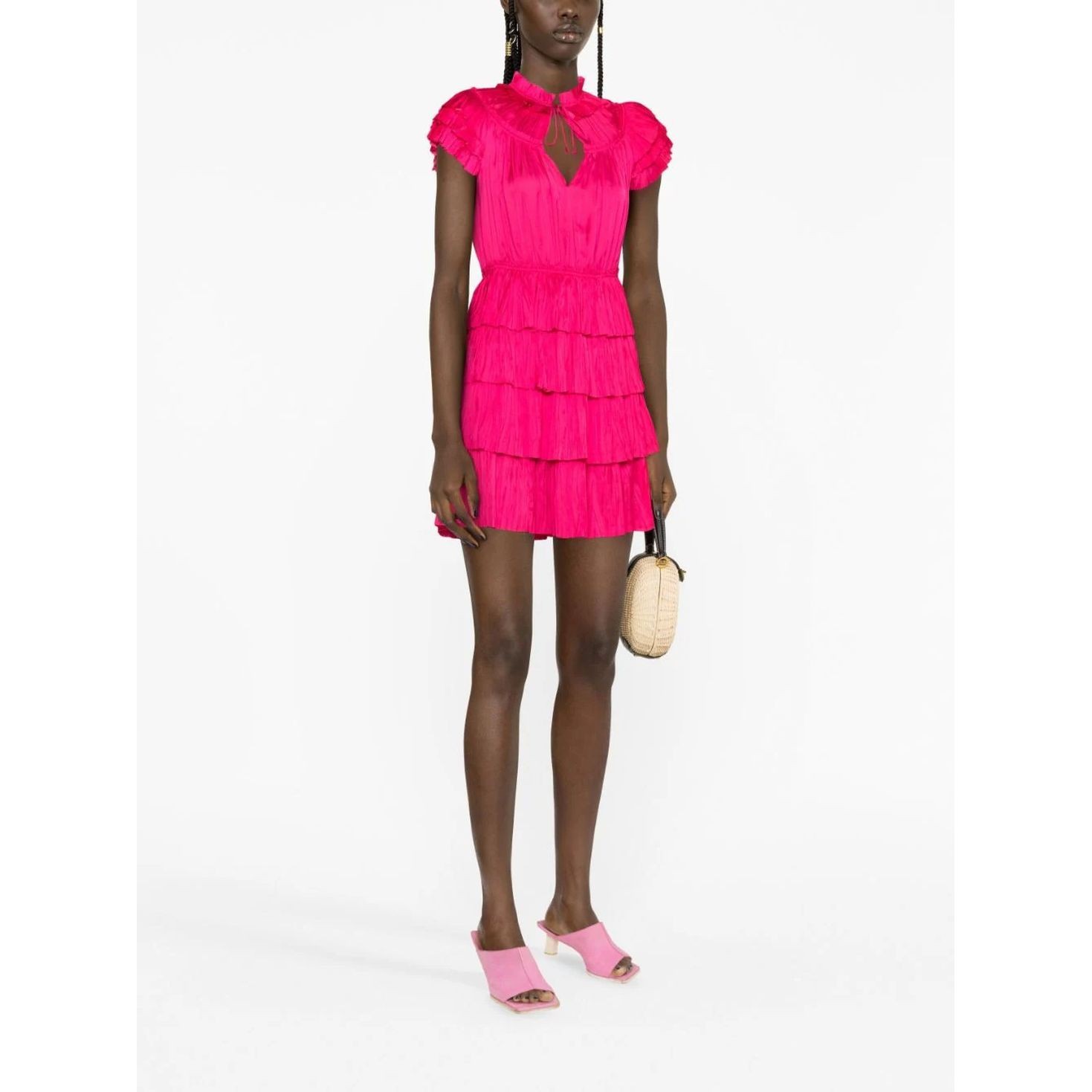 ULLA JOHNSON Midi suknelė moterims, Rožinė, Vesna Dress 4