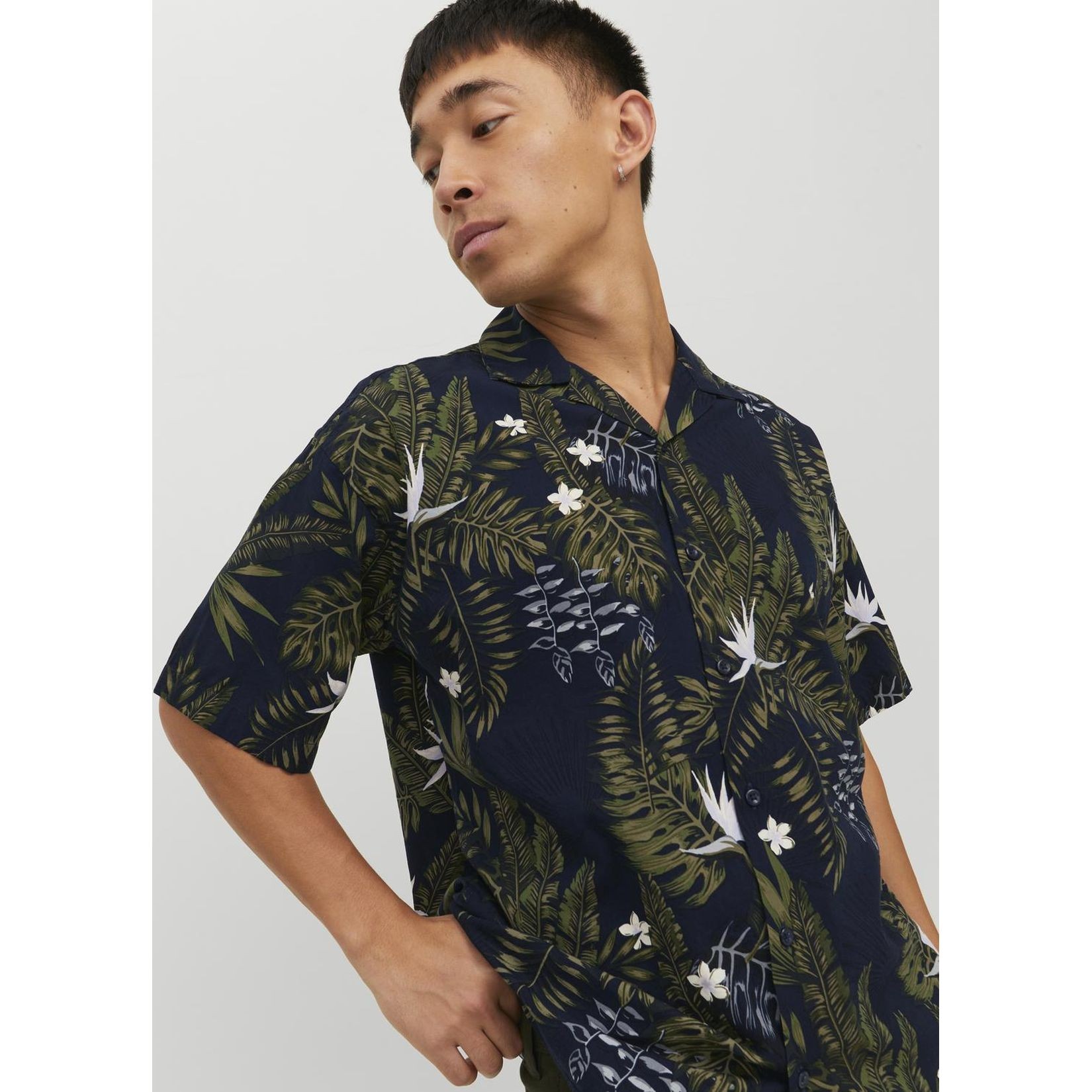 JACK & JONES Marškiniai vyrams, Mėlyna, JPRBLATROPIC RESORT SH 2