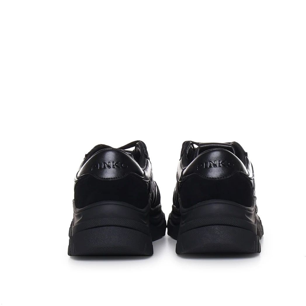 PINKO Laisvalaikio bateliai moterims, Juoda, Memphis sneaker suede/pelle 3