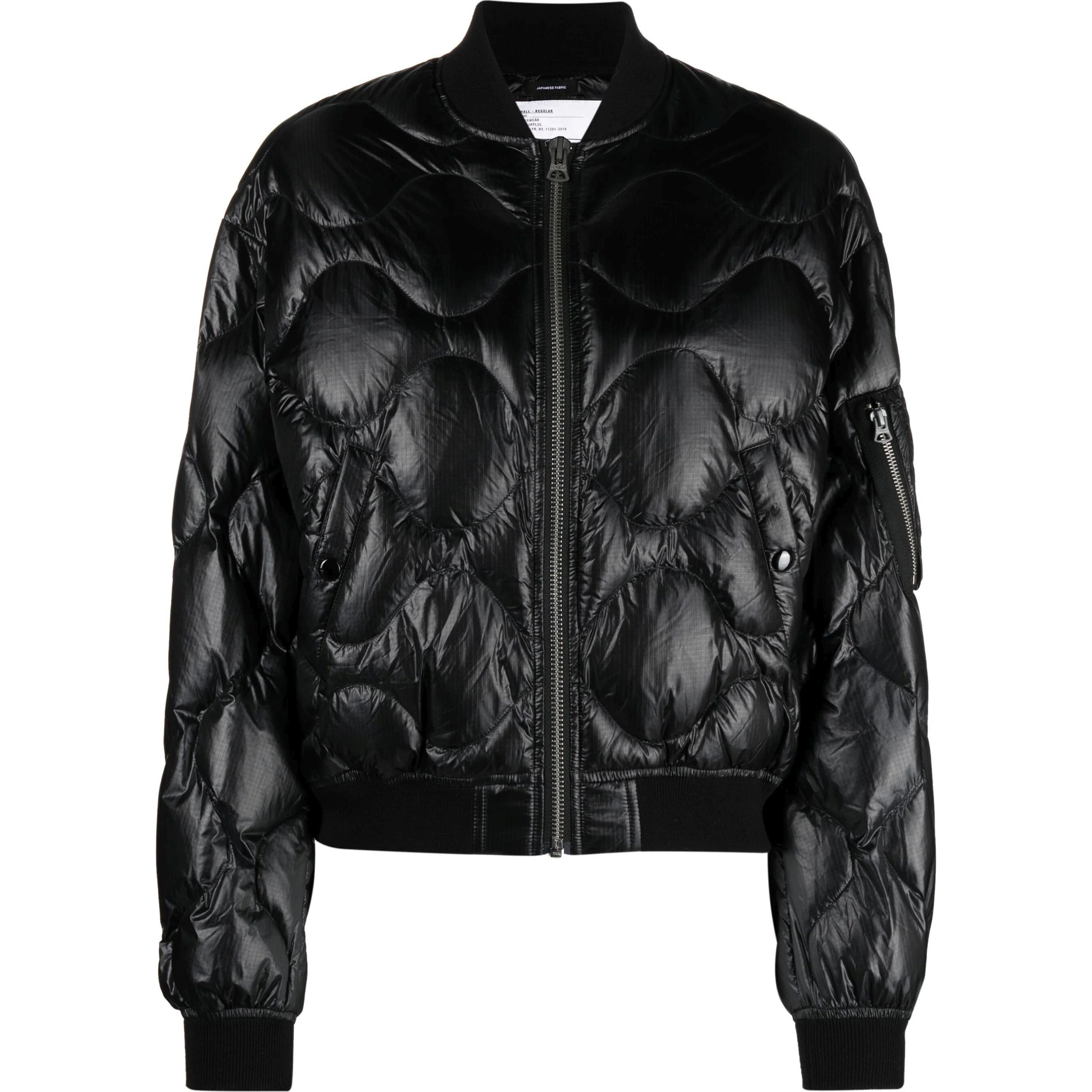 R13 Pūkinė striukė moterims, Juoda, Down flight jacket